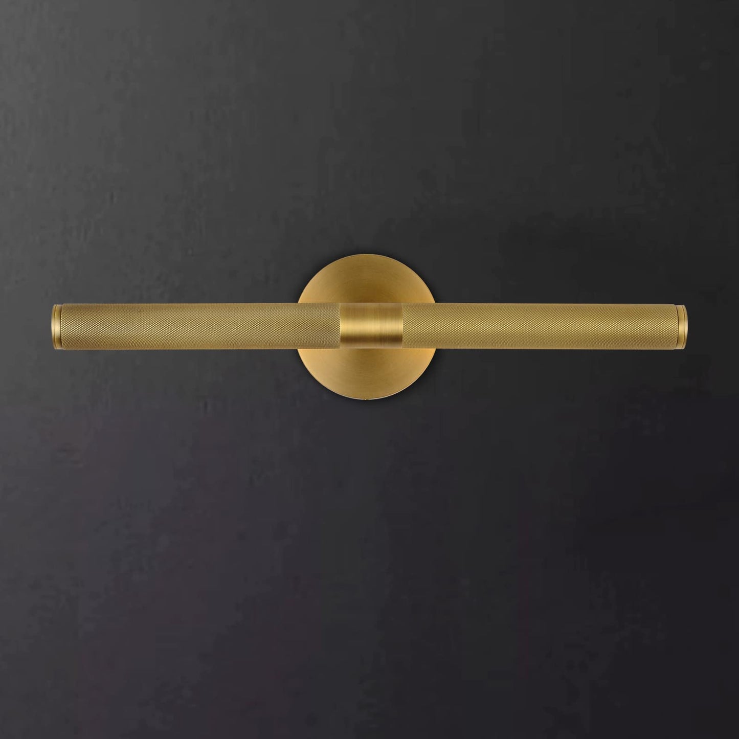 Knurled Brass Picture Light,19 in Gold Picture Lights For Wall,Rotatable 360° Wall Sconces Lighting,Bathroom Vanity Light,Bathroom Wall Sconce,Linear Knurled texture Wall Sconce,Includes bulbs