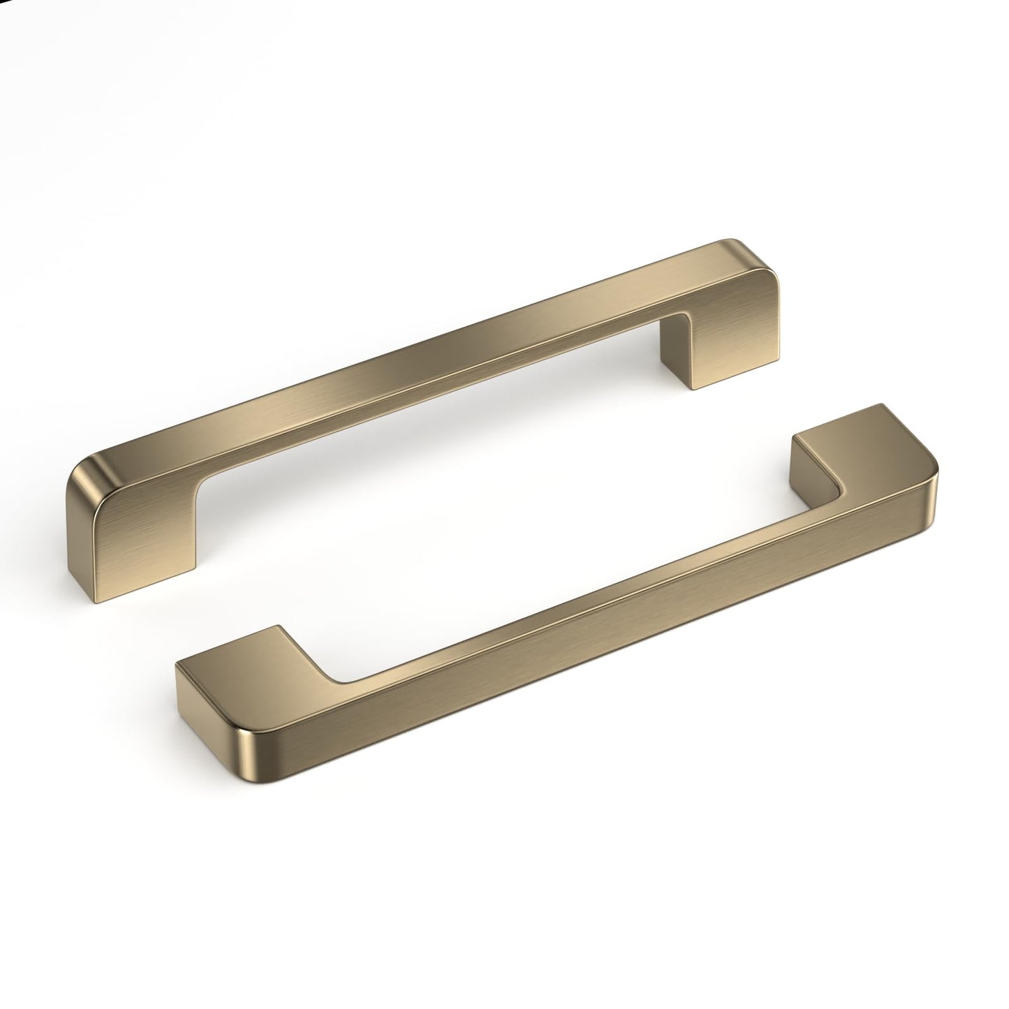 Rergy Champagne Bronze Cabinet Pulls, 10 Pack Champagne Bronze Cabinet Handles, 6.25" Screw Spacing Kitchen Cabinet Handles, 6-1/4inch(160mm) Center to Center Bathroom Cabient Hardware