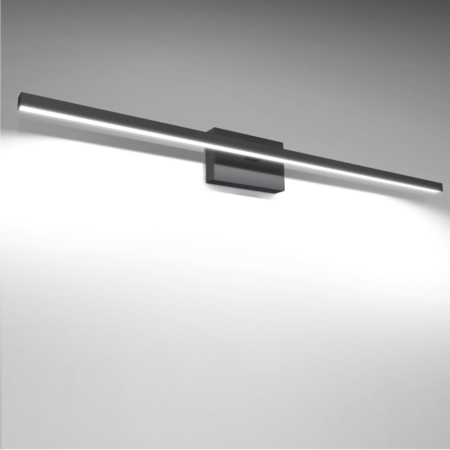 VOLISUN Modern Bathroom Vanity Light 15.7 inch, 12W Dimmable 5CCT Led Bathroom Light Fixture Over Mirror, Black Bar Vanity Light for Bathroom Mirror Restroom-ETL Certificated