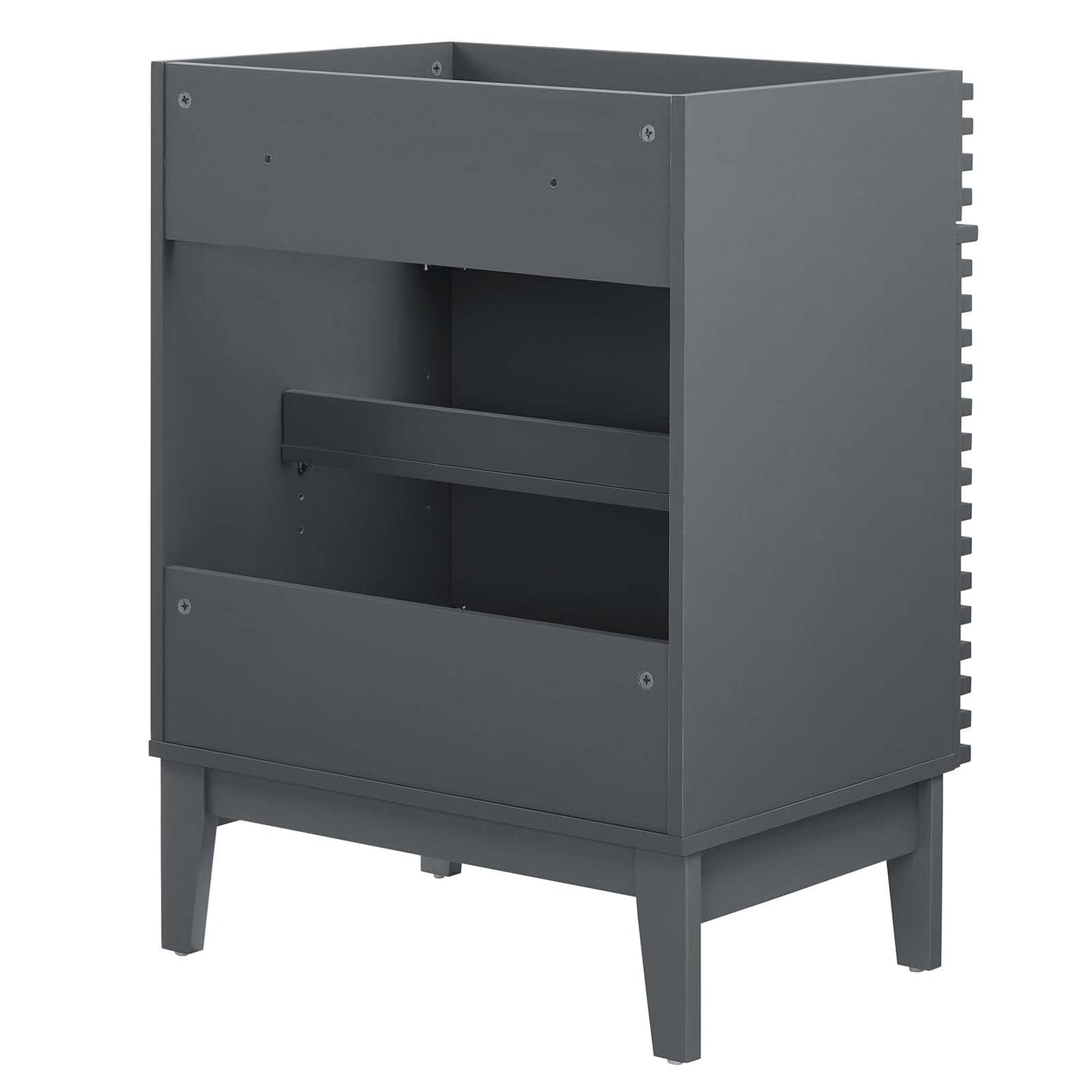 Modway Render 48" Double Sink Bathroom Vanity Cabinet in Walnut White