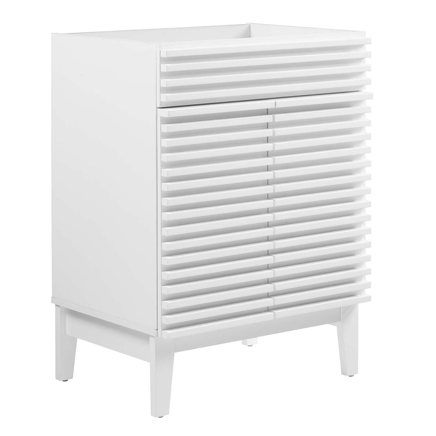 Modway Render 48" Double Sink Bathroom Vanity Cabinet in Walnut White