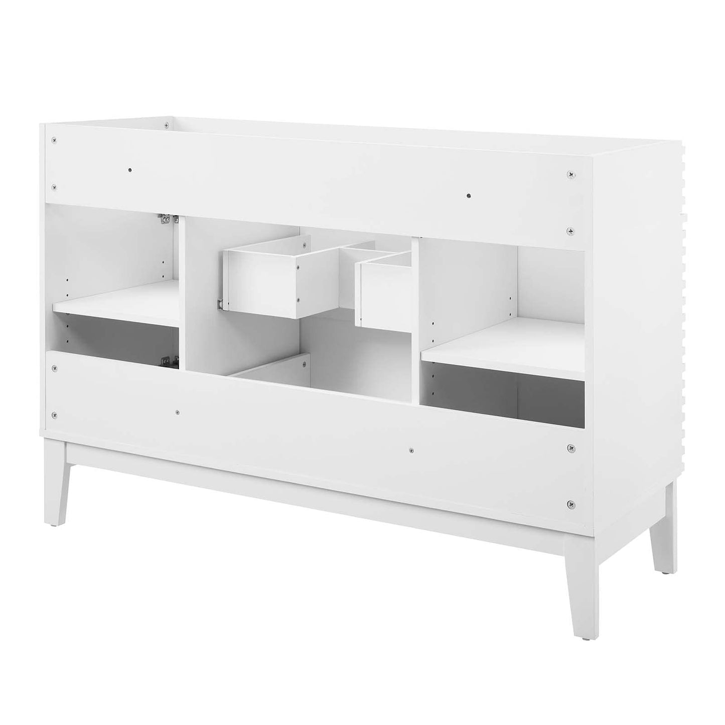 Modway Render 48" Double Sink Bathroom Vanity Cabinet in Walnut White
