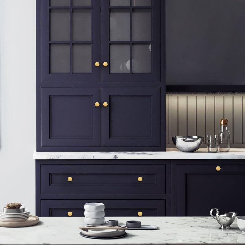 Ravinte 30 Pack Solid Knobs Kitchen Cabinet Knobs Round Knobs Dresser Drawer Knobs Gold Cabinet Hardware Round Cabinet Door Knobs Drawer Knobs Brushed Brass Drawer Pulls