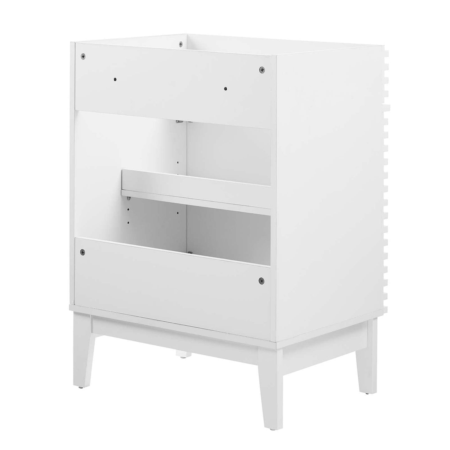 Modway Render 48" Double Sink Bathroom Vanity Cabinet in Walnut White