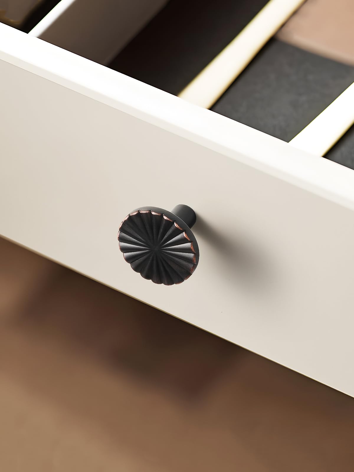 5 Pack Brushed Gold Cabinet Pulls 3" Hole Center Cup Flat Brass Drawer Pulls Kitchen Cupboard Bathroom Dresser Cabinet Hardware Handles Zinc Alloy