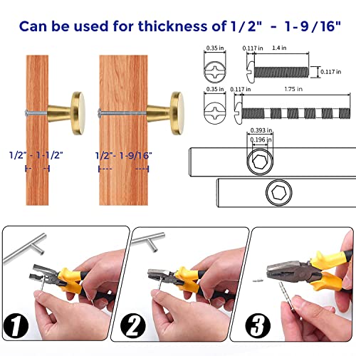 Ravinte 30 Pack Solid Knobs Kitchen Cabinet Knobs Round Knobs Dresser Drawer Knobs Gold Cabinet Hardware Round Cabinet Door Knobs Drawer Knobs Brushed Brass Drawer Pulls