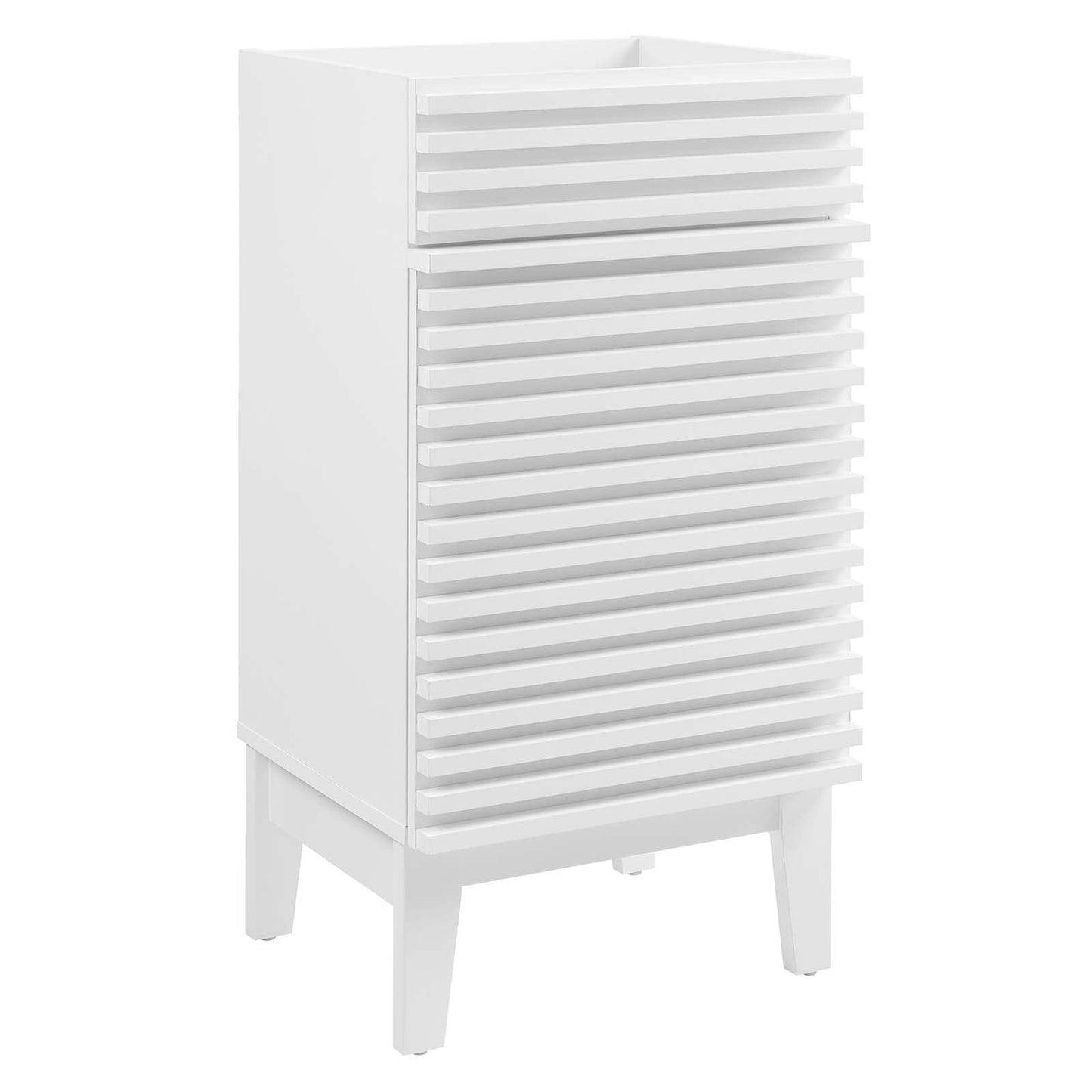 Modway Render 48" Double Sink Bathroom Vanity Cabinet in Walnut White