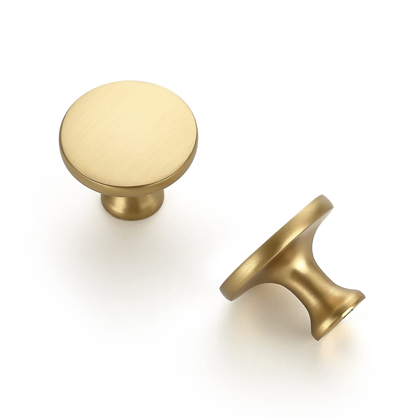 Ravinte 30 Pack Solid Knobs Kitchen Cabinet Knobs Round Knobs Dresser Drawer Knobs Gold Cabinet Hardware Round Cabinet Door Knobs Drawer Knobs Brushed Brass Drawer Pulls