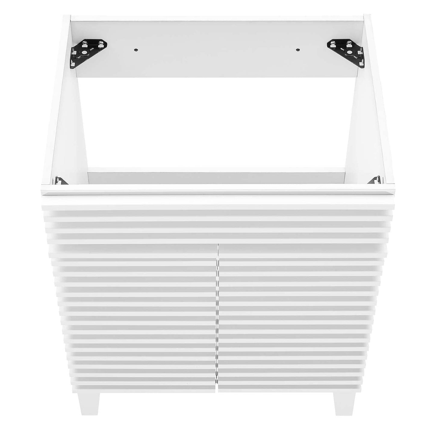 Modway Render 48" Double Sink Bathroom Vanity Cabinet in Walnut White