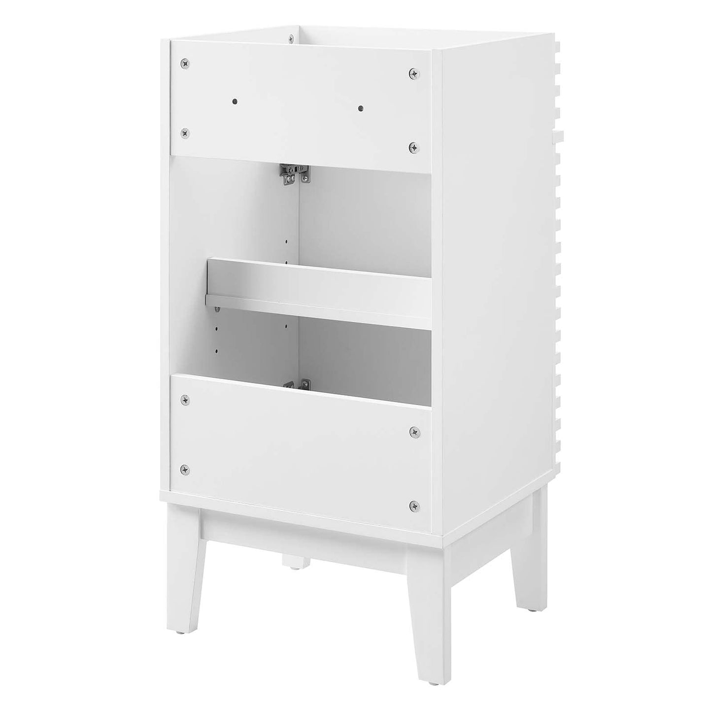 Modway Render 48" Double Sink Bathroom Vanity Cabinet in Walnut White
