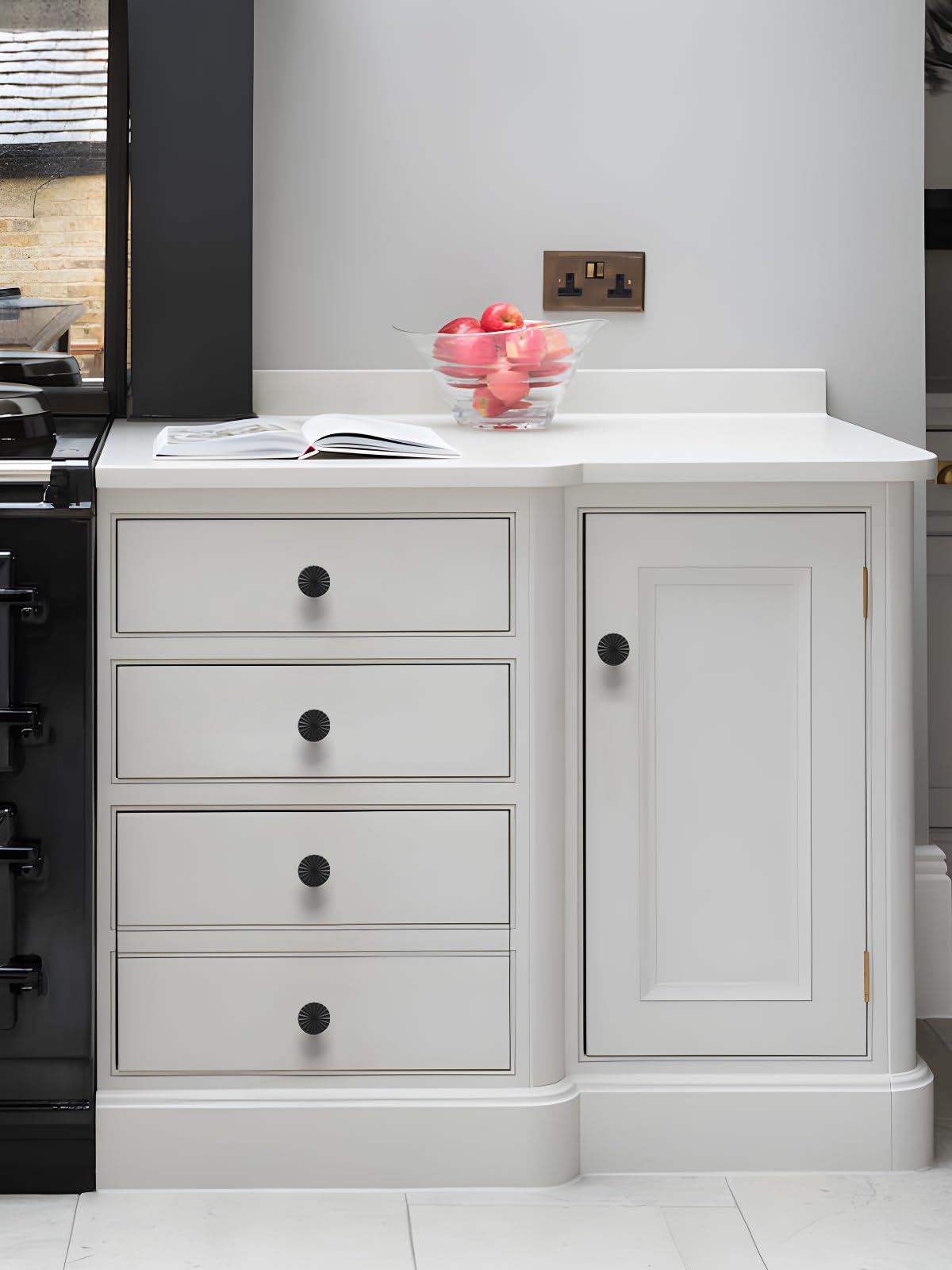 5 Pack Brushed Gold Cabinet Pulls 3" Hole Center Cup Flat Brass Drawer Pulls Kitchen Cupboard Bathroom Dresser Cabinet Hardware Handles Zinc Alloy