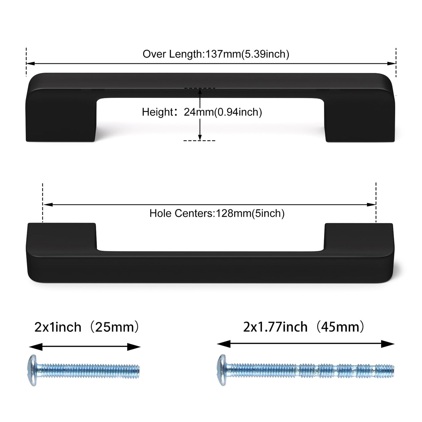 Rergy Champagne Bronze Cabinet Pulls, 10 Pack Champagne Bronze Cabinet Handles, 6.25" Screw Spacing Kitchen Cabinet Handles, 6-1/4inch(160mm) Center to Center Bathroom Cabient Hardware