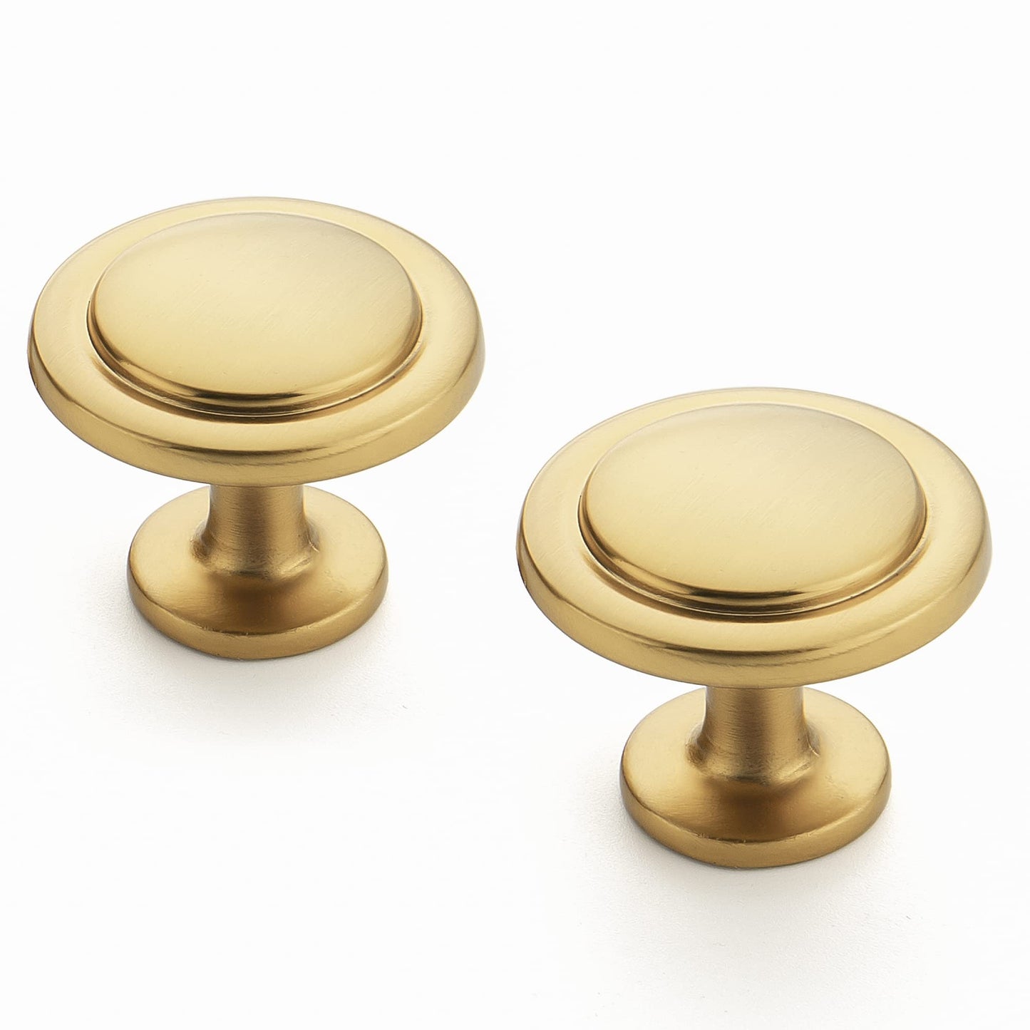 Ravinte 30 Pack Solid Knobs Kitchen Cabinet Knobs Round Knobs Dresser Drawer Knobs Gold Cabinet Hardware Round Cabinet Door Knobs Drawer Knobs Brushed Brass Drawer Pulls