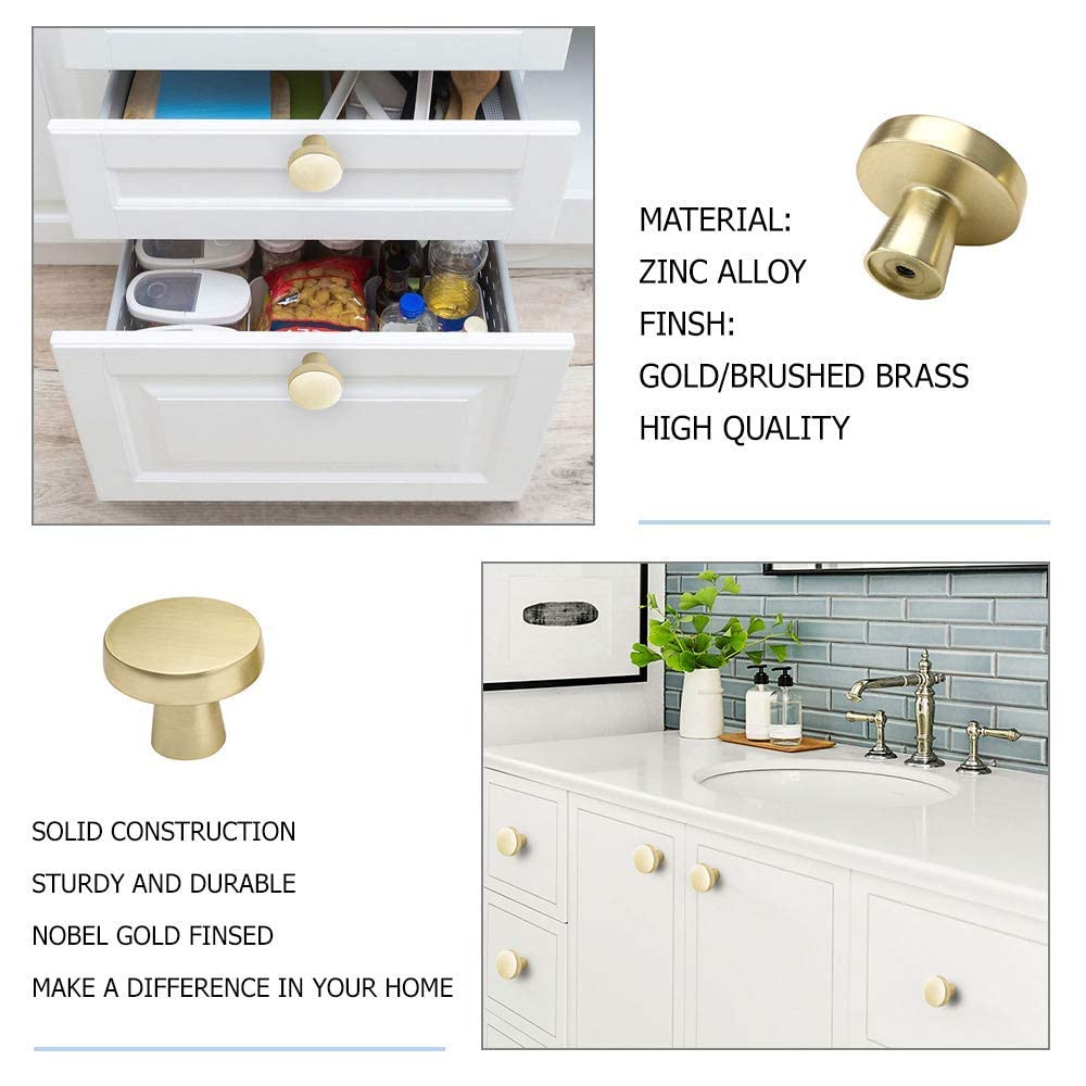 Rergy Champagne Bronze Cabinet Pulls, 10 Pack Champagne Bronze Cabinet Handles, 6.25" Screw Spacing Kitchen Cabinet Handles, 6-1/4inch(160mm) Center to Center Bathroom Cabient Hardware