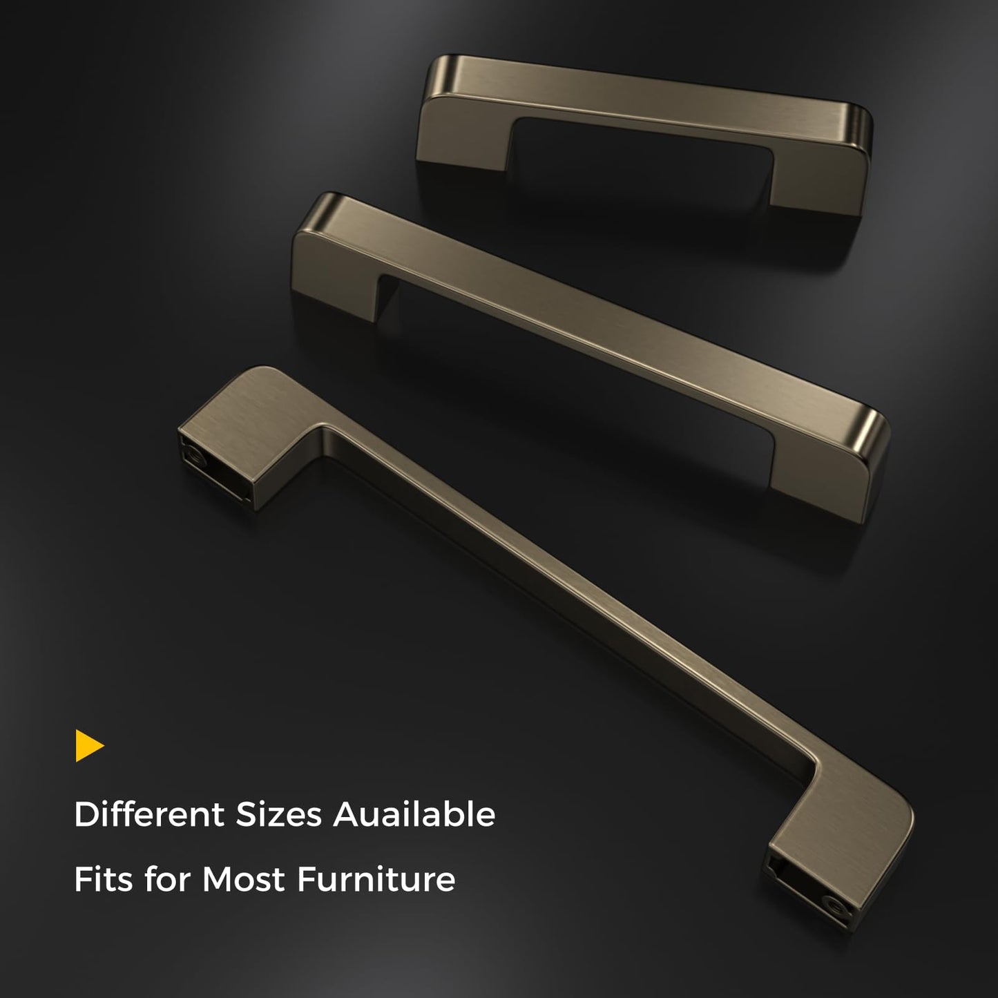 Rergy Champagne Bronze Cabinet Pulls, 10 Pack Champagne Bronze Cabinet Handles, 6.25" Screw Spacing Kitchen Cabinet Handles, 6-1/4inch(160mm) Center to Center Bathroom Cabient Hardware