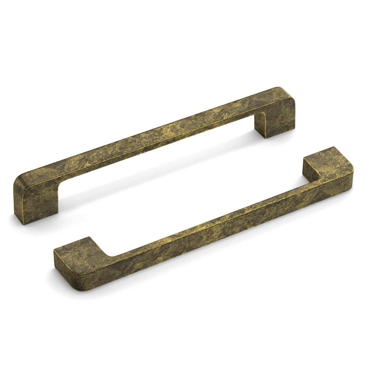 Rergy Champagne Bronze Cabinet Pulls, 10 Pack Champagne Bronze Cabinet Handles, 6.25" Screw Spacing Kitchen Cabinet Handles, 6-1/4inch(160mm) Center to Center Bathroom Cabient Hardware