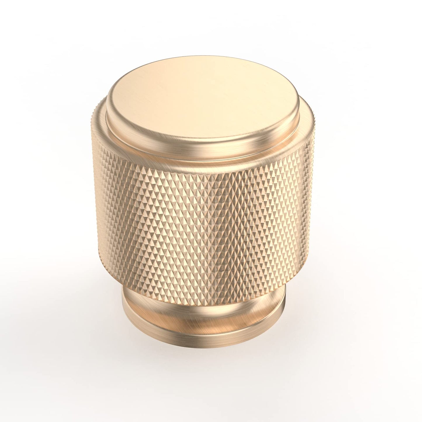 10 Pack 1"(25mm) Champagne Bronze and Matte Black Knurled Cabinet Knobs for Dresser Kitchen Knobs for Cabinets Single Hole Cabinet Pulls Hardware