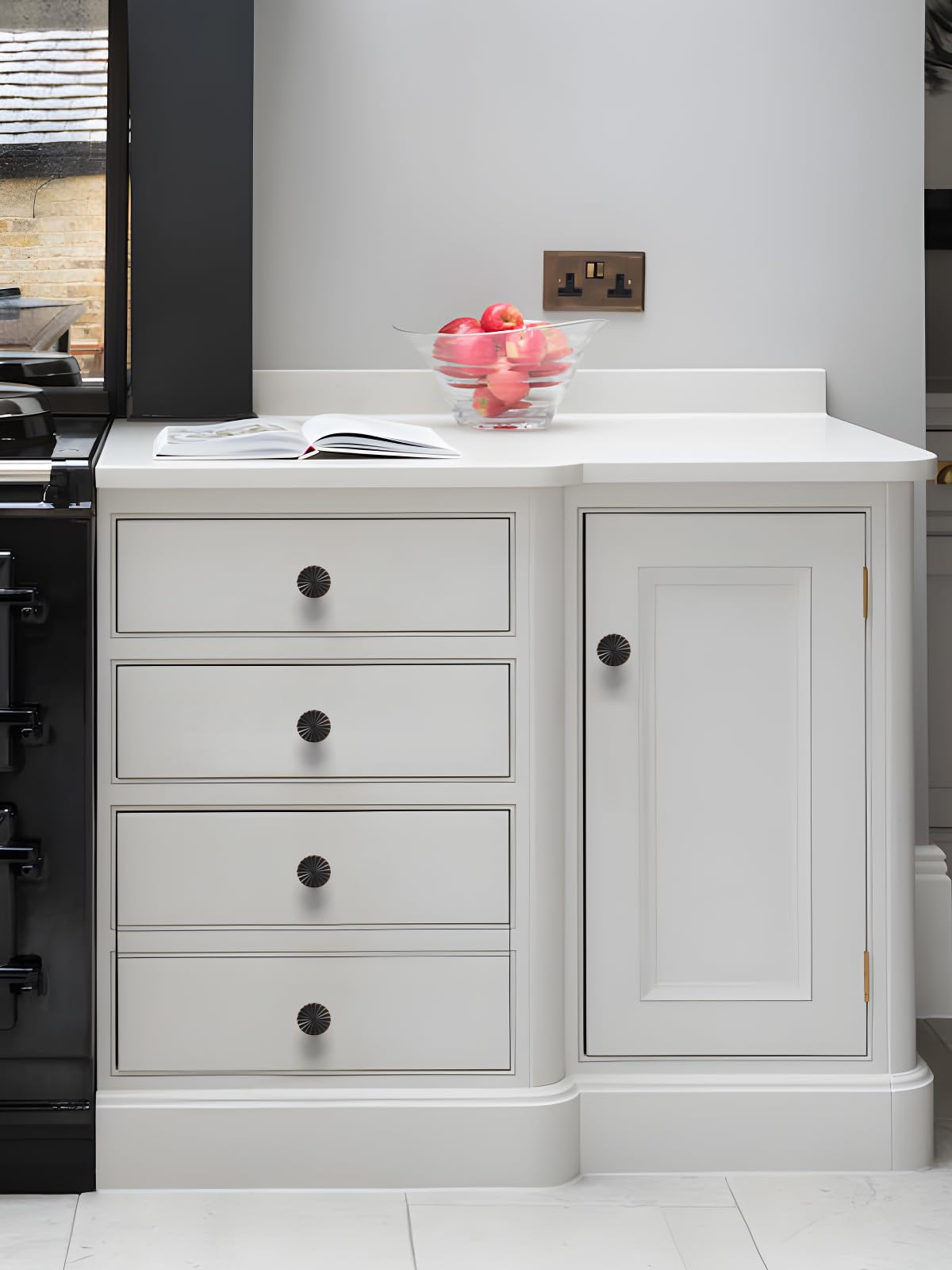 5 Pack Brushed Gold Cabinet Pulls 3" Hole Center Cup Flat Brass Drawer Pulls Kitchen Cupboard Bathroom Dresser Cabinet Hardware Handles Zinc Alloy