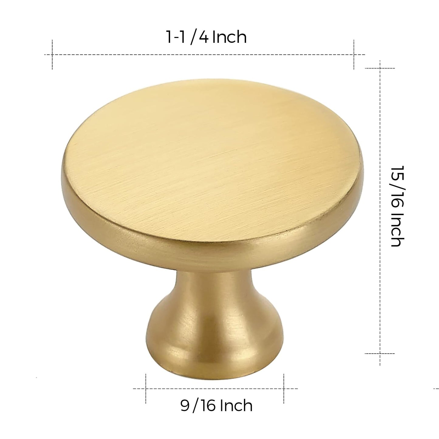 Ravinte 30 Pack Solid Knobs Kitchen Cabinet Knobs Round Knobs Dresser Drawer Knobs Gold Cabinet Hardware Round Cabinet Door Knobs Drawer Knobs Brushed Brass Drawer Pulls
