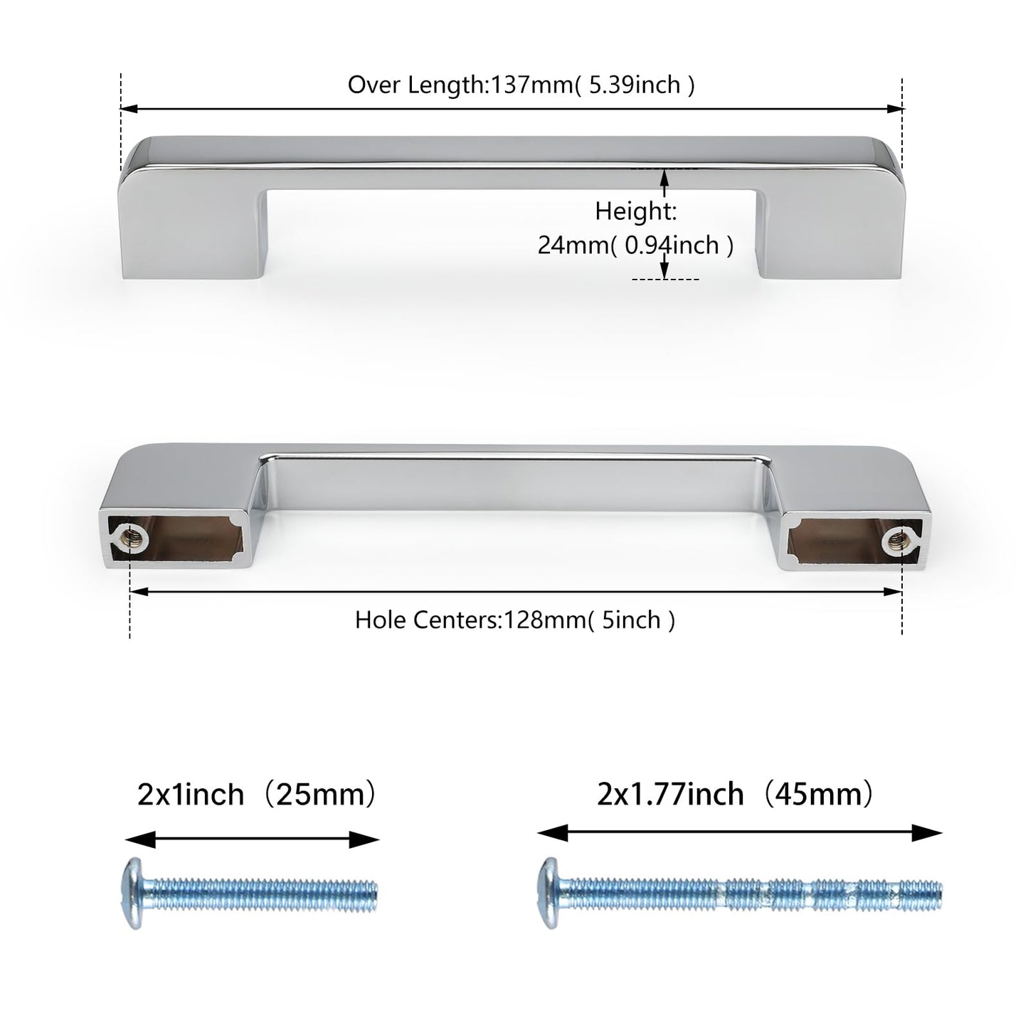 Rergy Champagne Bronze Cabinet Pulls, 10 Pack Champagne Bronze Cabinet Handles, 6.25" Screw Spacing Kitchen Cabinet Handles, 6-1/4inch(160mm) Center to Center Bathroom Cabient Hardware