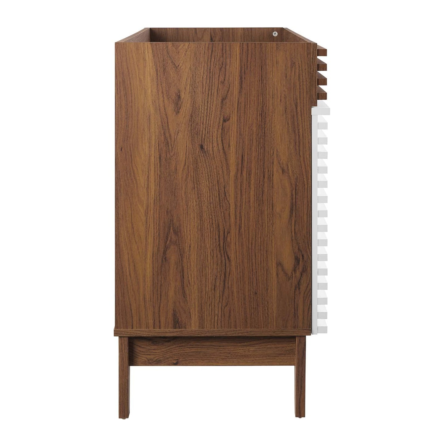 Modway Render 48" Double Sink Bathroom Vanity Cabinet in Walnut White