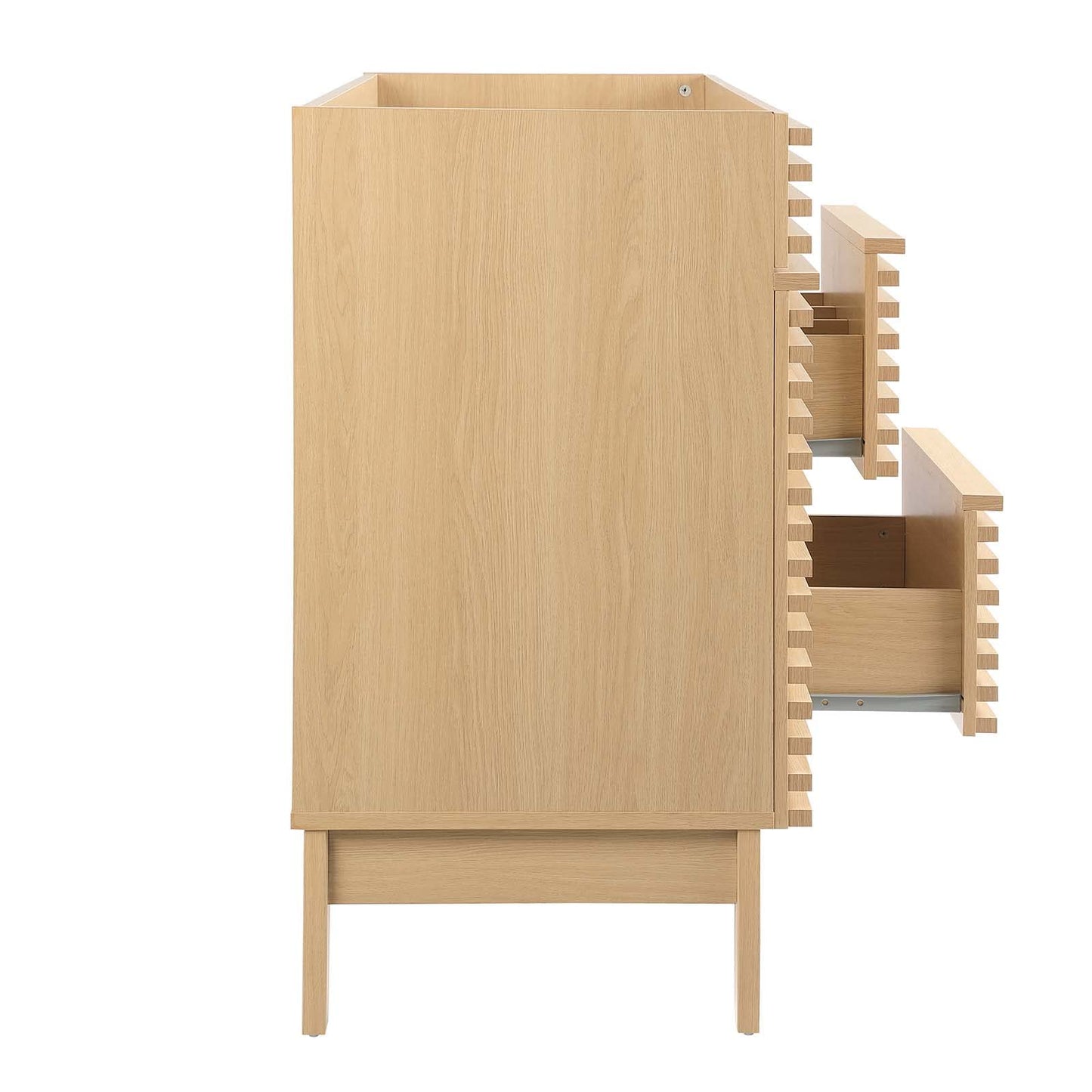Modway Render 48" Double Sink Bathroom Vanity Cabinet in Walnut White