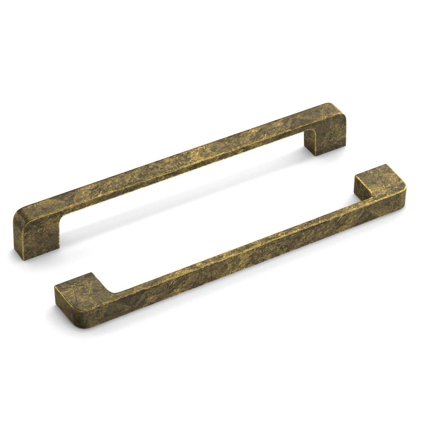 Rergy Champagne Bronze Cabinet Pulls, 10 Pack Champagne Bronze Cabinet Handles, 6.25" Screw Spacing Kitchen Cabinet Handles, 6-1/4inch(160mm) Center to Center Bathroom Cabient Hardware