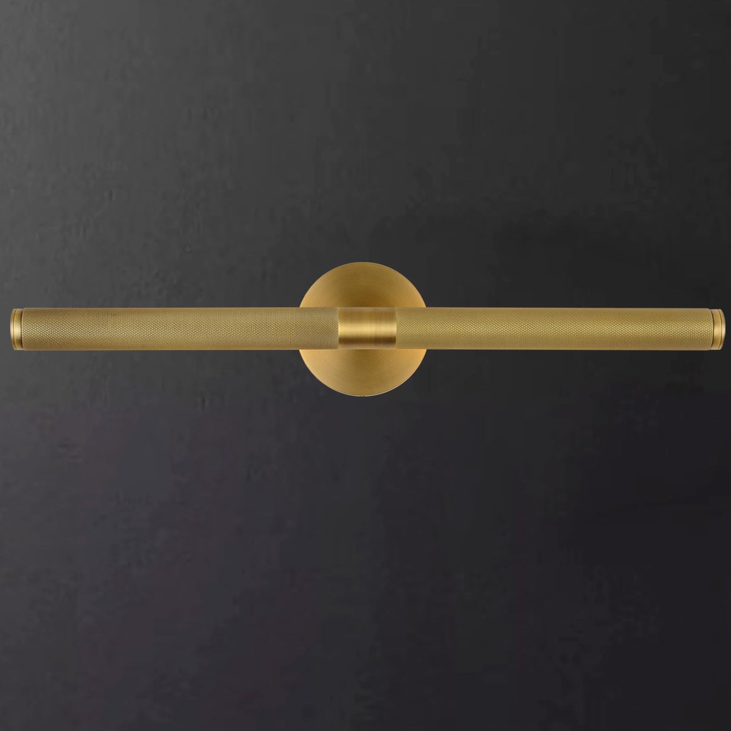 Knurled Brass Picture Light,19 in Gold Picture Lights For Wall,Rotatable 360° Wall Sconces Lighting,Bathroom Vanity Light,Bathroom Wall Sconce,Linear Knurled texture Wall Sconce,Includes bulbs