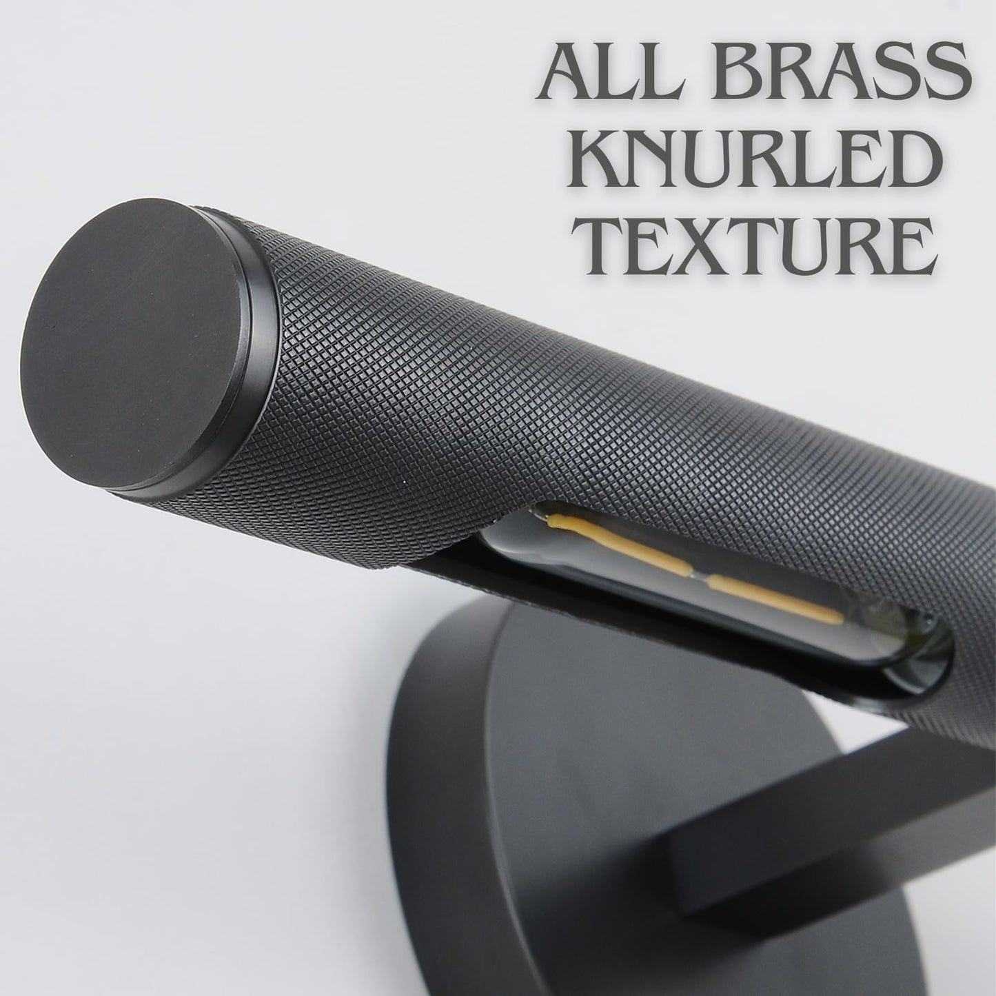 Knurled Brass Picture Light,19 in Gold Picture Lights For Wall,Rotatable 360° Wall Sconces Lighting,Bathroom Vanity Light,Bathroom Wall Sconce,Linear Knurled texture Wall Sconce,Includes bulbs