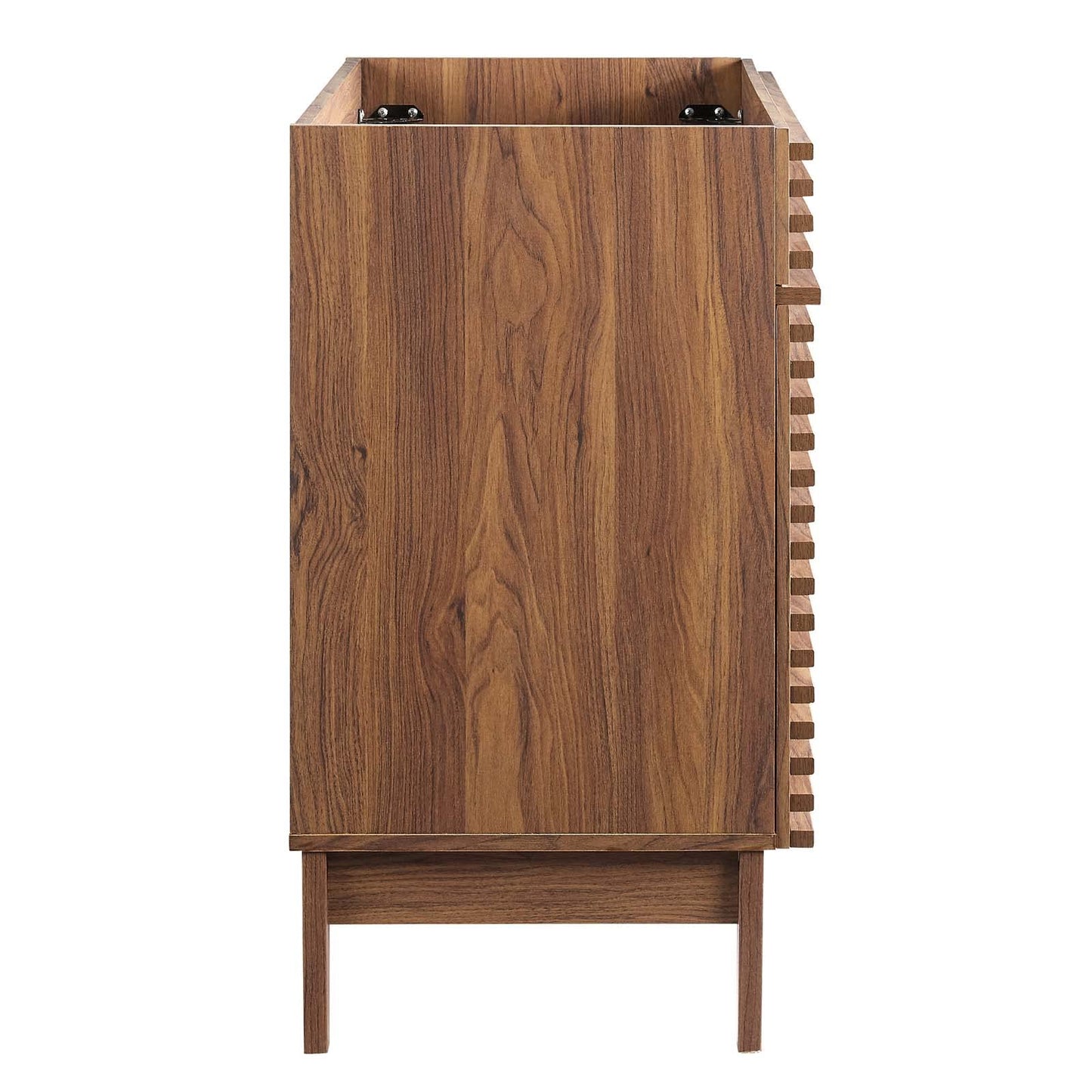 Modway Render 48" Double Sink Bathroom Vanity Cabinet in Walnut White
