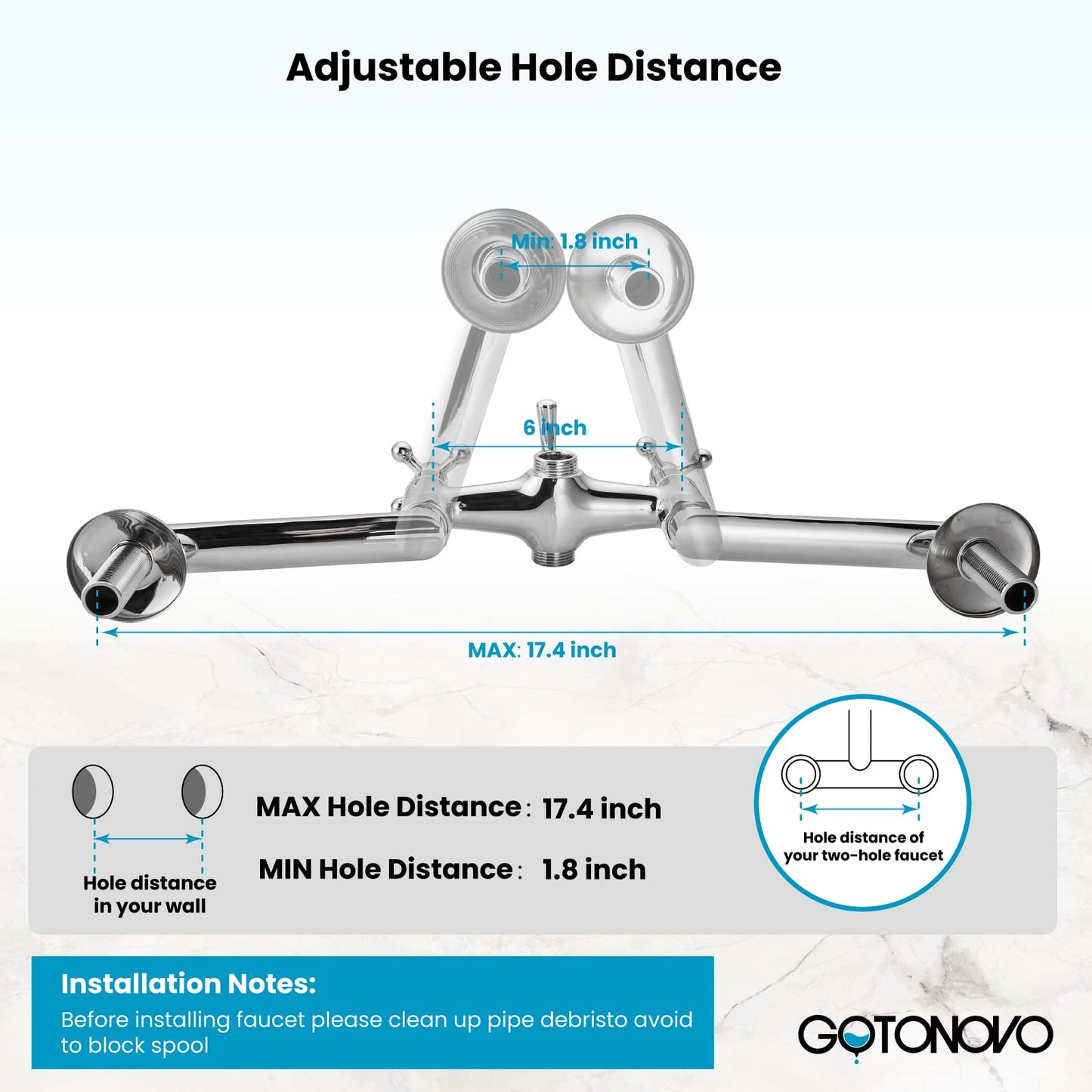 gotonovo Bathtub Clawfoot Faucet Brushed Nickel Finish Wall Mount Tub Filler with Hand Held Shower Faucet 2 Cross Handles with Tub Spout Victorian Vintage Telephone Style