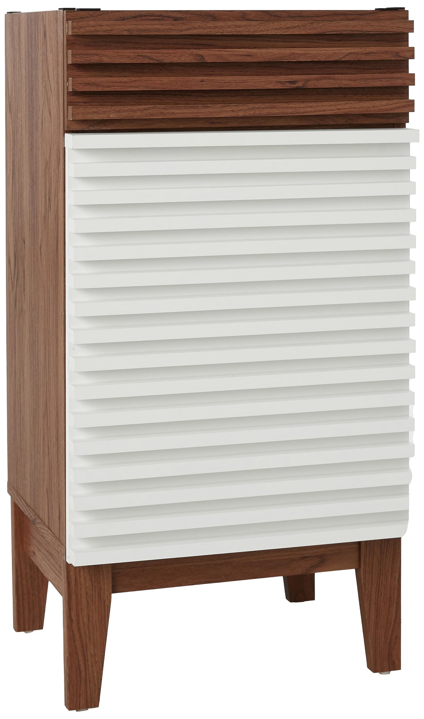 Modway Render 48" Double Sink Bathroom Vanity Cabinet in Walnut White