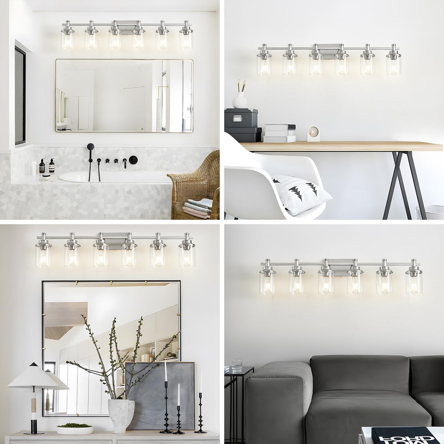 3 Light Bathroom Light Fixtures, Black and Brushed Gold Vanity Light Fixture Over Mirror, Modern Wall Sconces Lighting Wall Lamp for Bathroom, Bedroom, Hallway with Clear Glass Shade