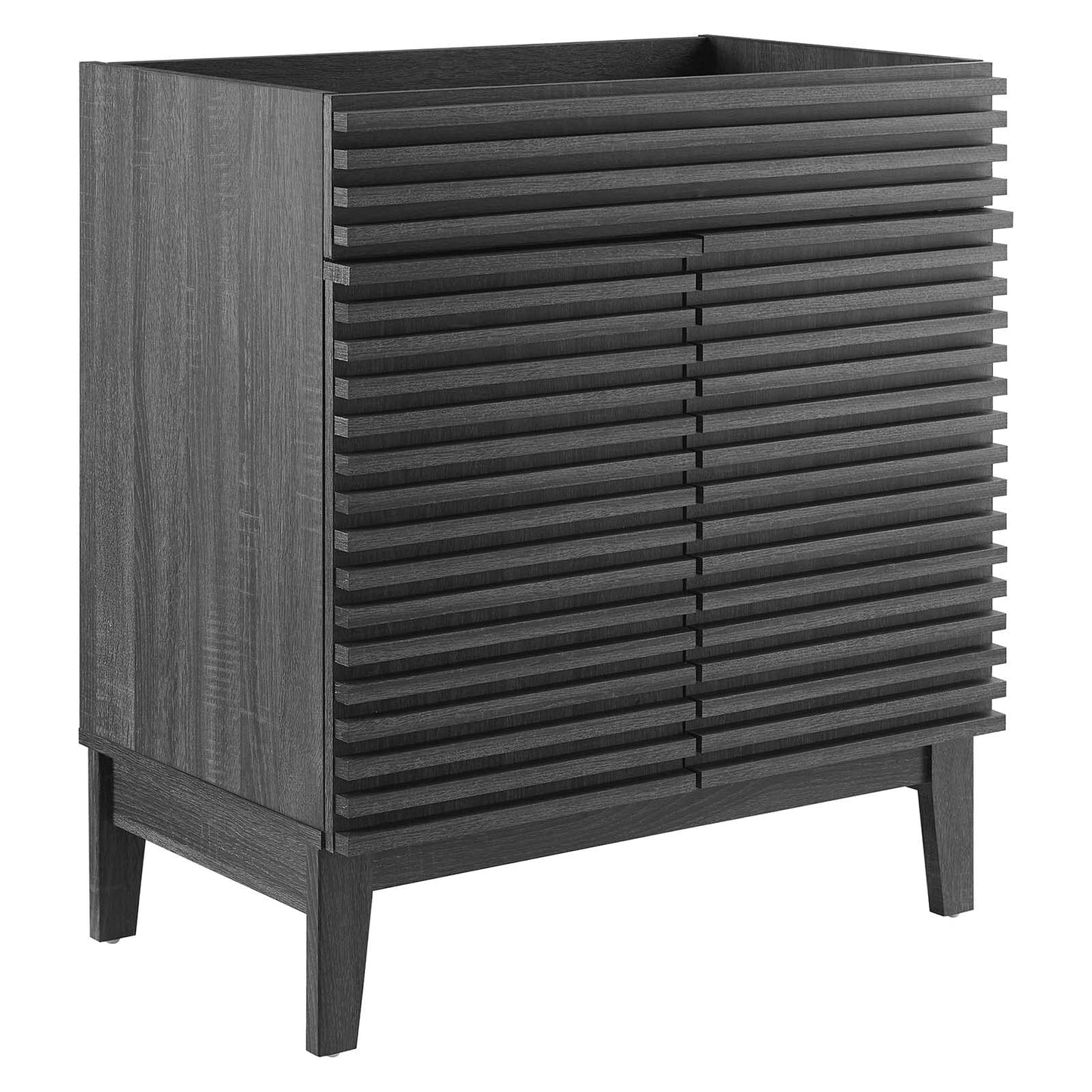 Modway Render 48" Double Sink Bathroom Vanity Cabinet in Walnut White