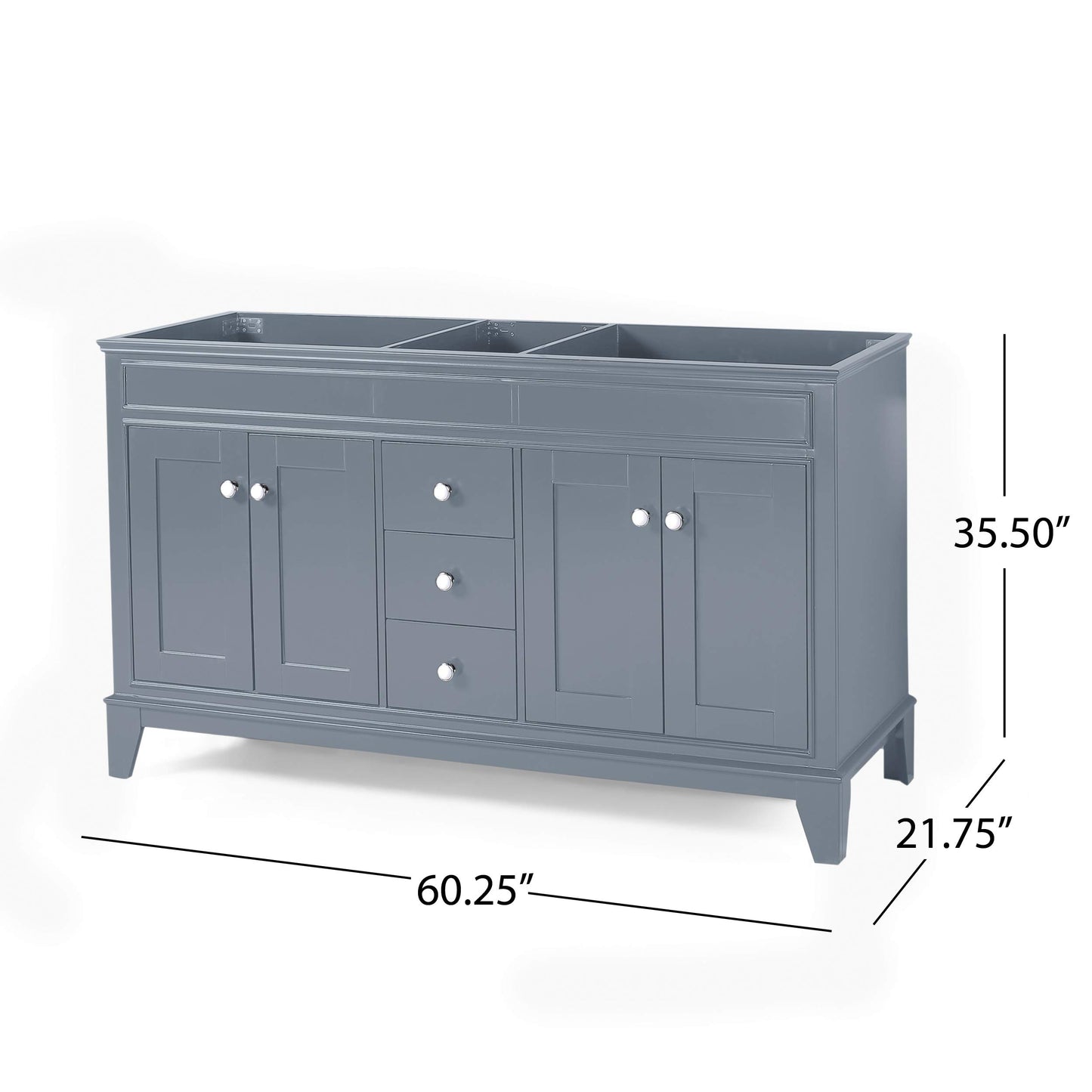 LUMISOL 72" Double Sink Bathroom Vanity with Marble Top, Solid Wood Bathroom Vanity with 3 Drawers and 4 Doors, Italian Carrara Bathroom Vanities with Double Ceramic Sink Set & Backsplash, White