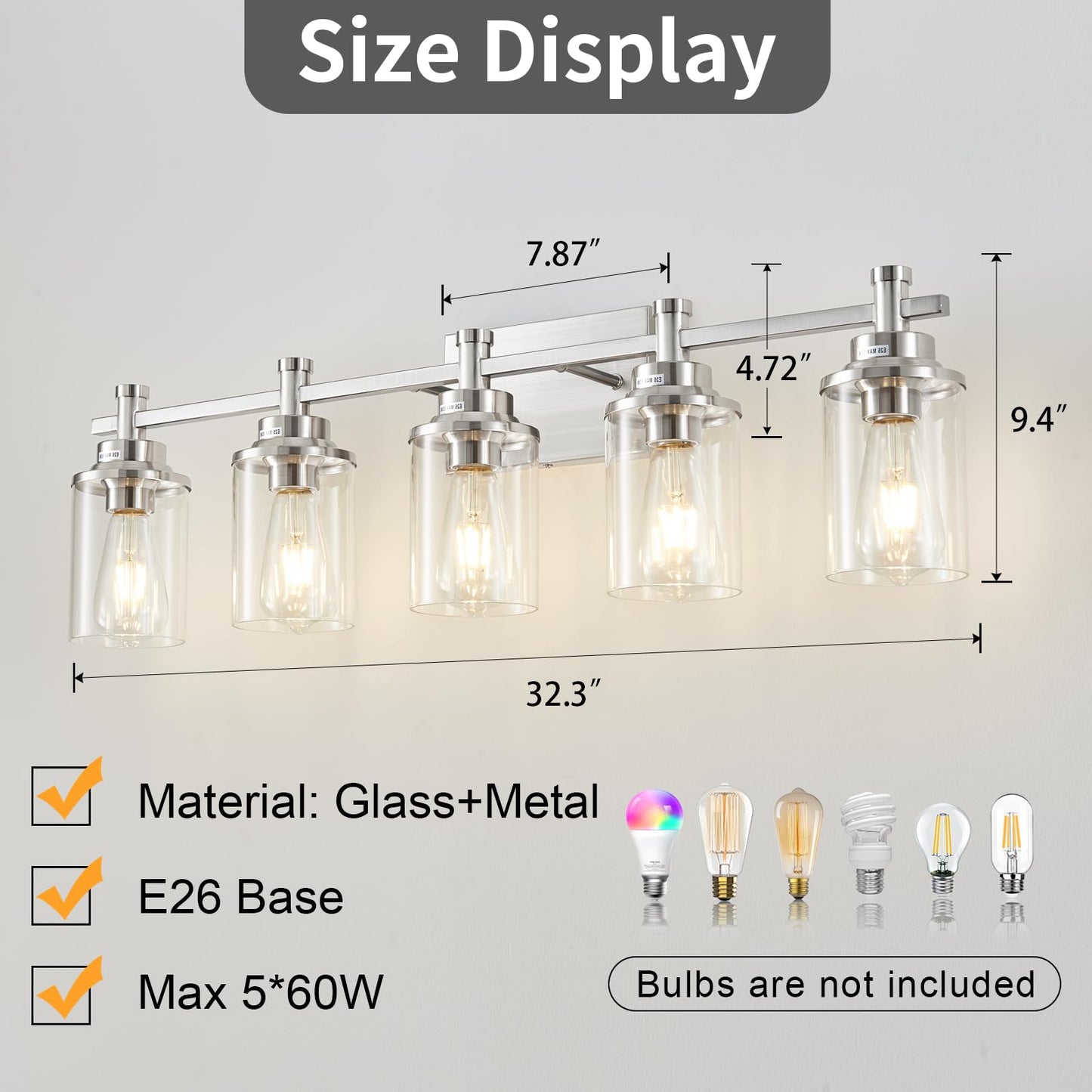 3 Light Bathroom Light Fixtures, Black and Brushed Gold Vanity Light Fixture Over Mirror, Modern Wall Sconces Lighting Wall Lamp for Bathroom, Bedroom, Hallway with Clear Glass Shade