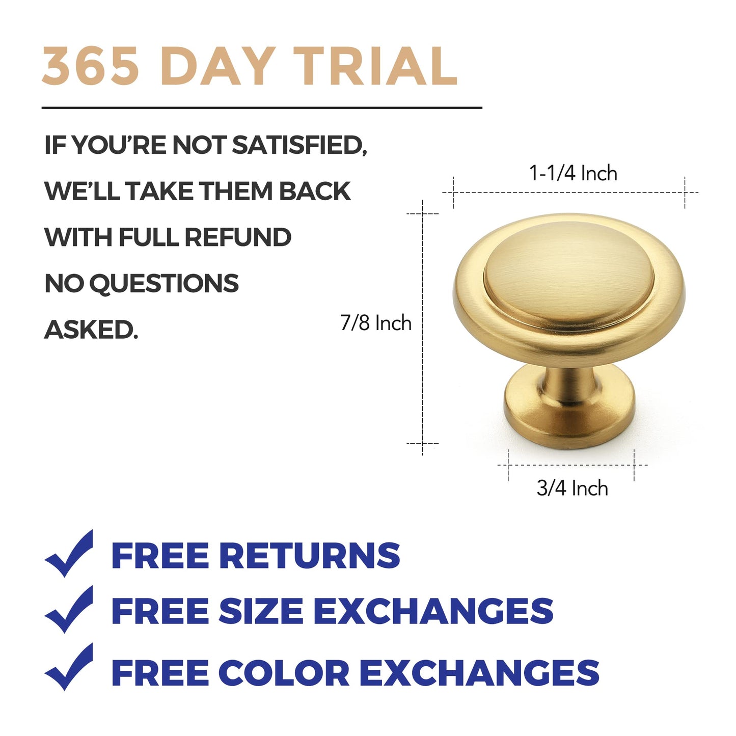 Ravinte 30 Pack Solid Knobs Kitchen Cabinet Knobs Round Knobs Dresser Drawer Knobs Gold Cabinet Hardware Round Cabinet Door Knobs Drawer Knobs Brushed Brass Drawer Pulls