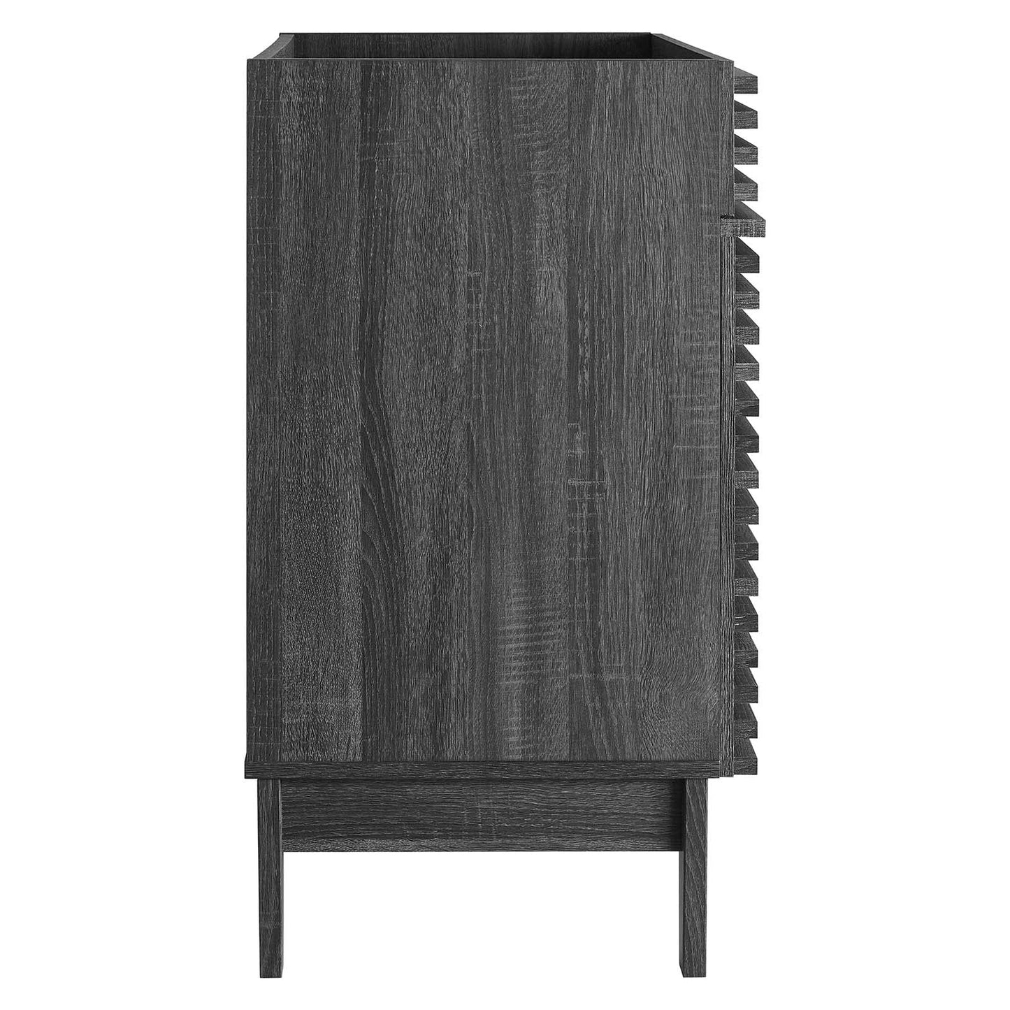Modway Render 48" Double Sink Bathroom Vanity Cabinet in Walnut White