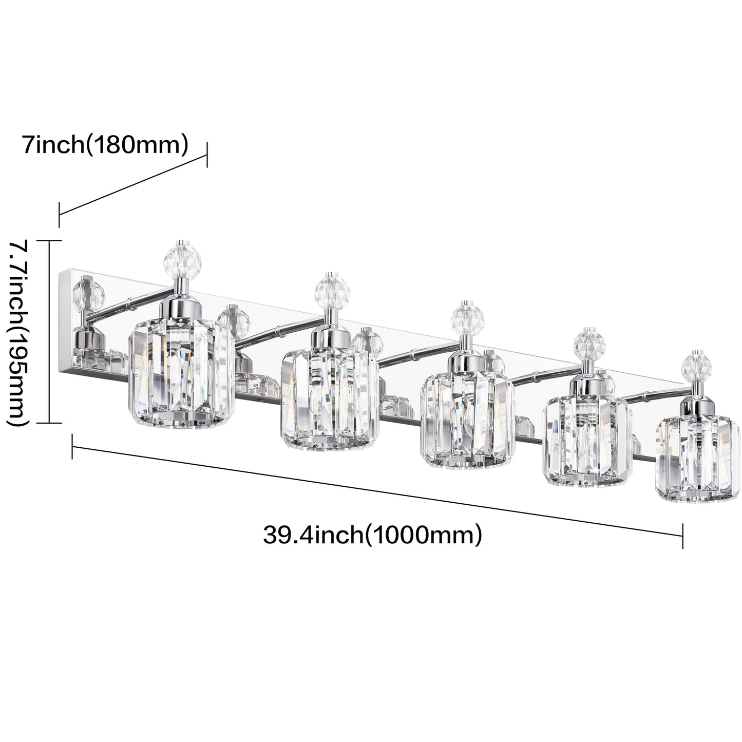 PRESDE Black Gold Crystal Bathroom Vanity Lights Fixtures Over Mirror Modern 3 Light Bath Wall Lighting