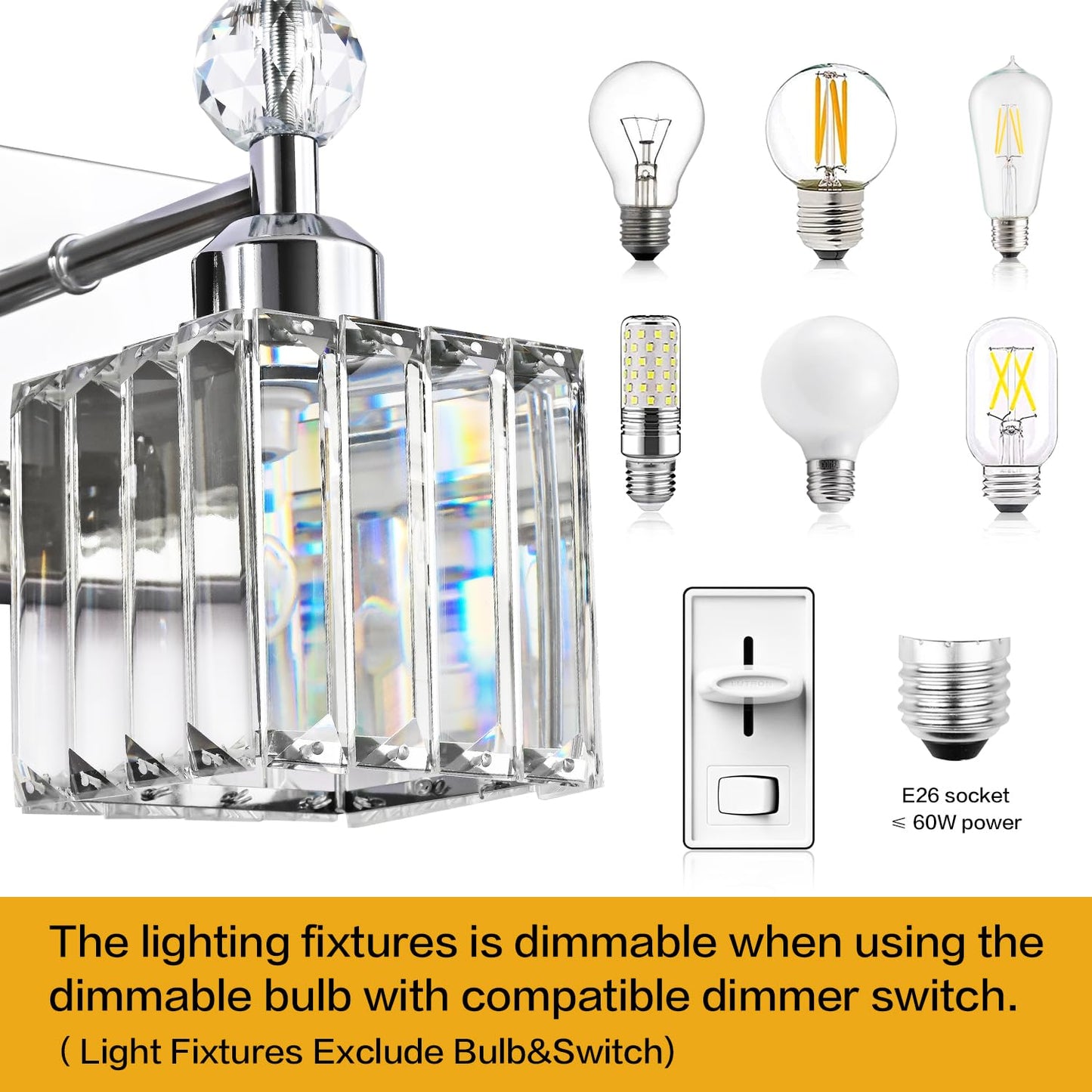 PRESDE Black Gold Crystal Bathroom Vanity Lights Fixtures Over Mirror Modern 3 Light Bath Wall Lighting