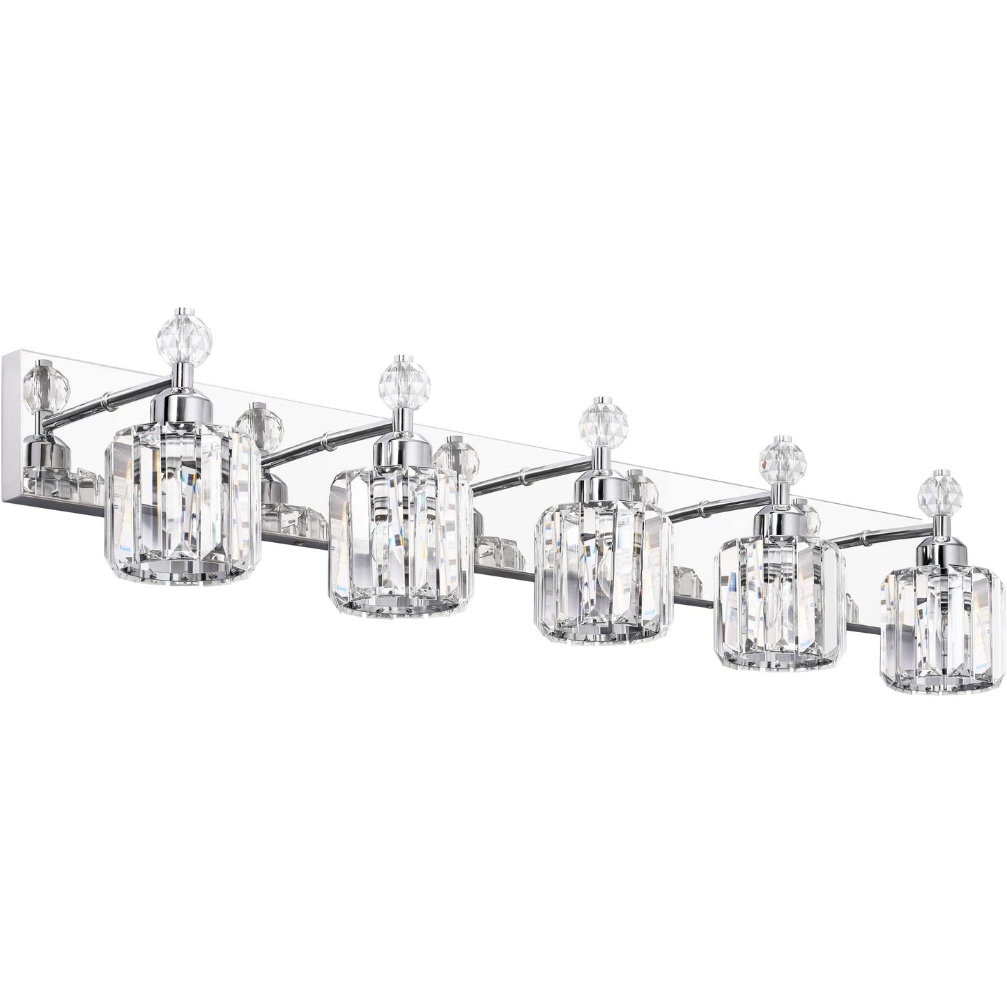 PRESDE Black Gold Crystal Bathroom Vanity Lights Fixtures Over Mirror Modern 3 Light Bath Wall Lighting