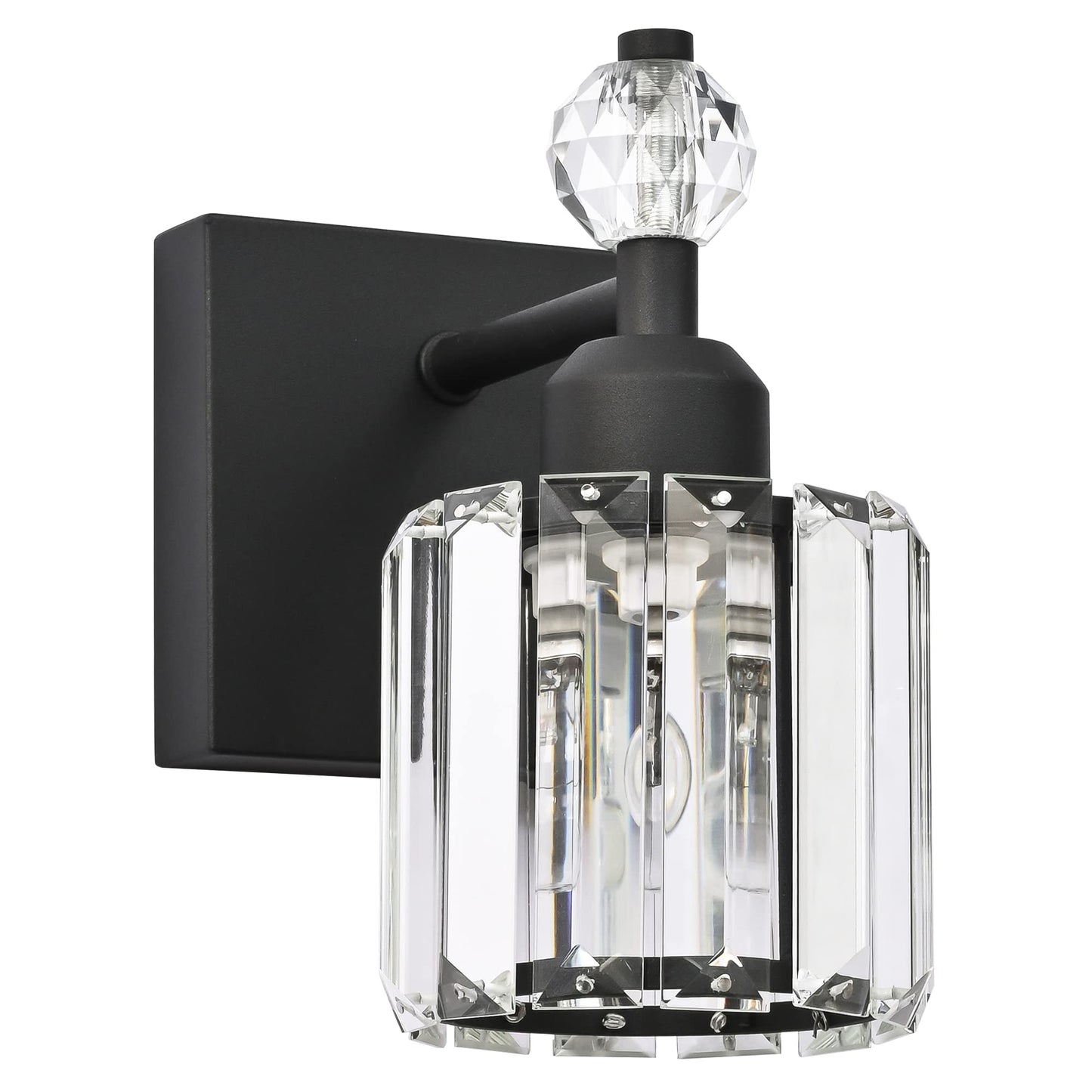 PRESDE Black Gold Crystal Bathroom Vanity Lights Fixtures Over Mirror Modern 3 Light Bath Wall Lighting