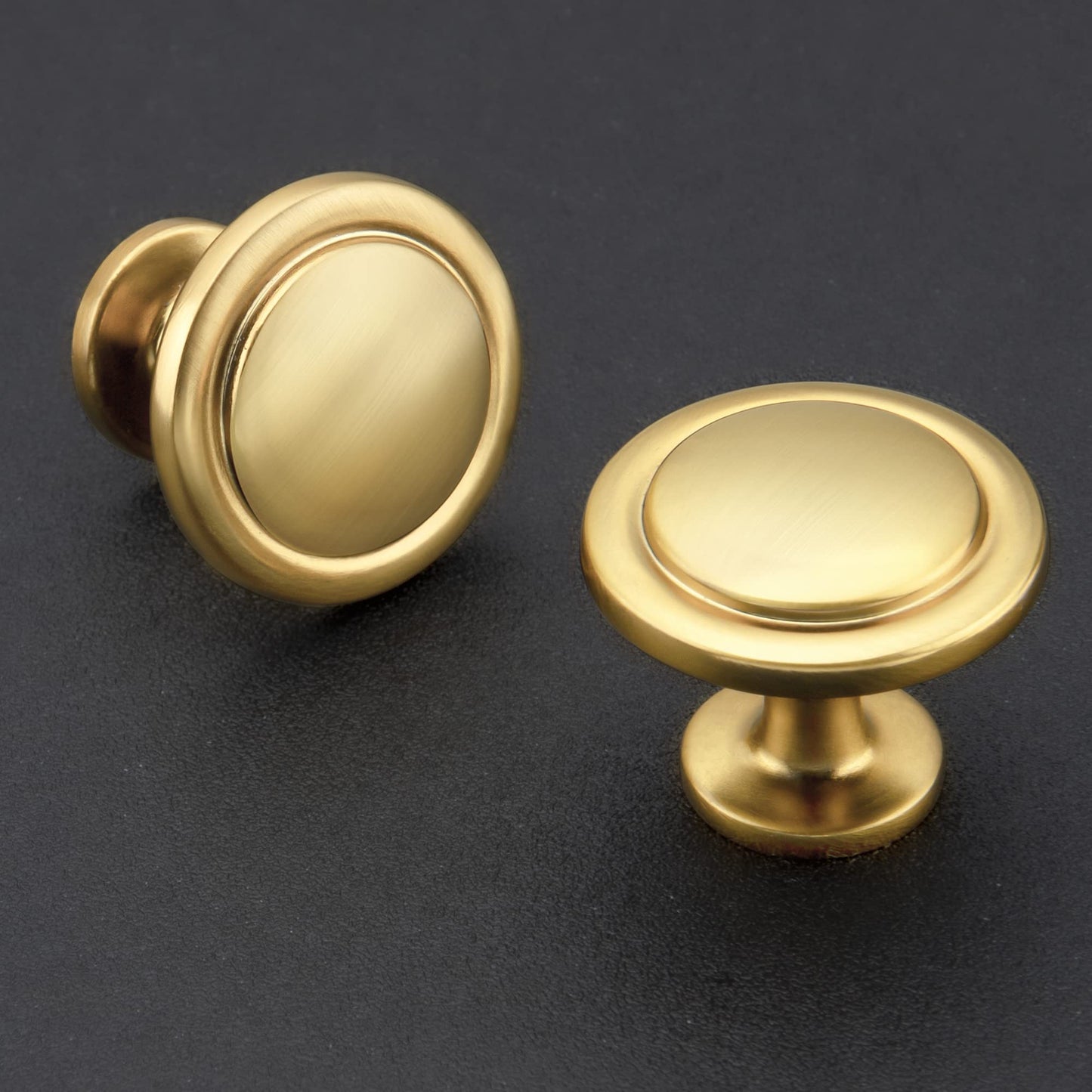 Ravinte 30 Pack Solid Knobs Kitchen Cabinet Knobs Round Knobs Dresser Drawer Knobs Gold Cabinet Hardware Round Cabinet Door Knobs Drawer Knobs Brushed Brass Drawer Pulls