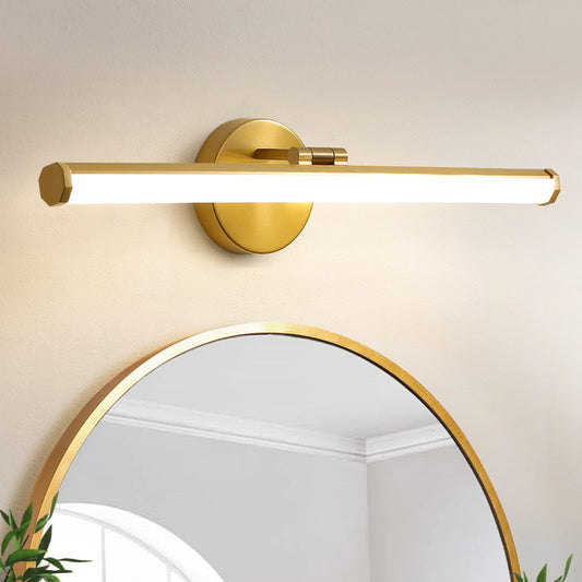 KAISITE Bathroom Light Fixture over Mirror - Gold Vanity Light Fixture 18W 4000K Angle Adjustable 22 Inch LED Dimmable Modern Vanity Light Bar for Bedroom Living Room Bathroom
