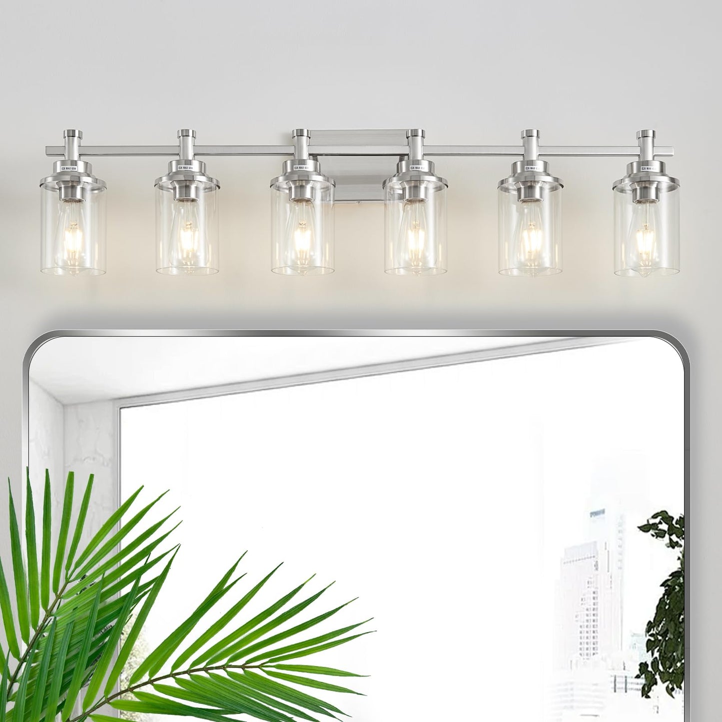 3 Light Bathroom Light Fixtures, Black and Brushed Gold Vanity Light Fixture Over Mirror, Modern Wall Sconces Lighting Wall Lamp for Bathroom, Bedroom, Hallway with Clear Glass Shade