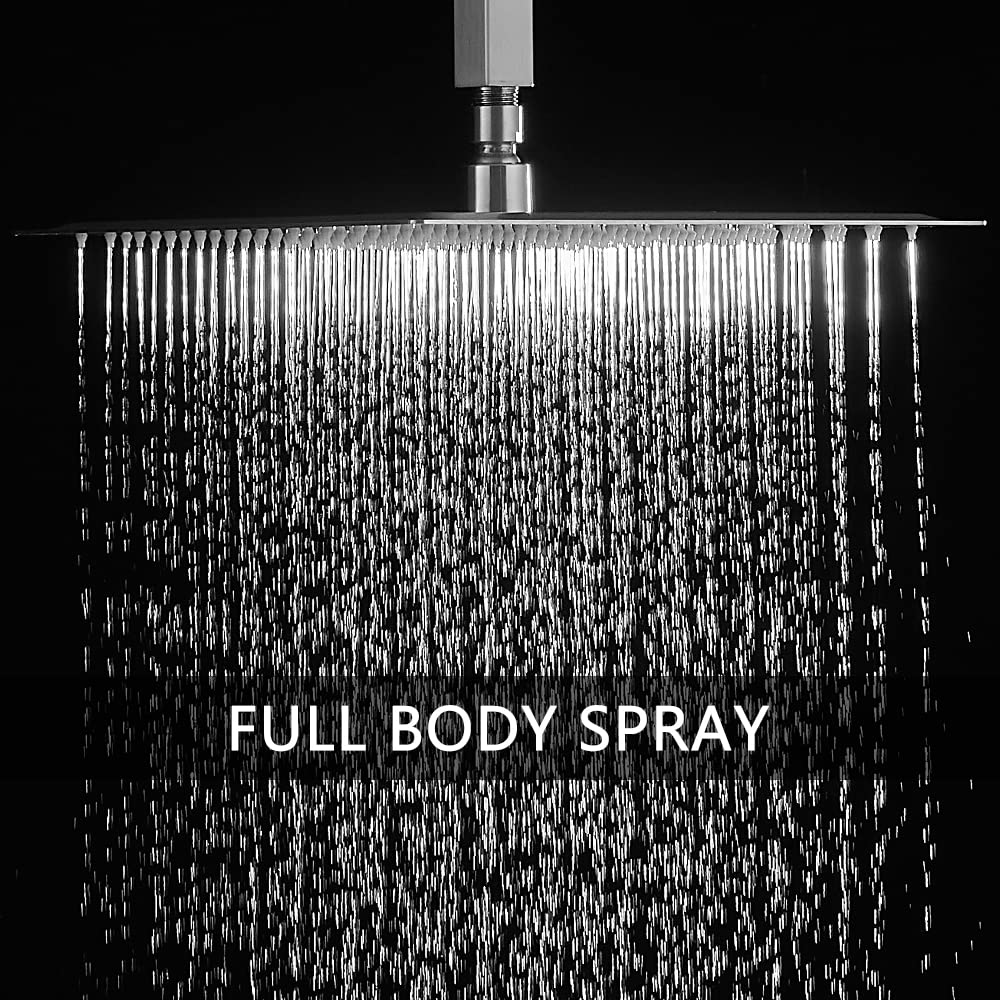 Shower System Brushed Nickel Bathroom 10 Inch Rain Shower Head Ceiling Mount with Handheld Luxury High Pressure Shower Combo Set Shower Faucet Rough-in Valve Body and Trim Included
