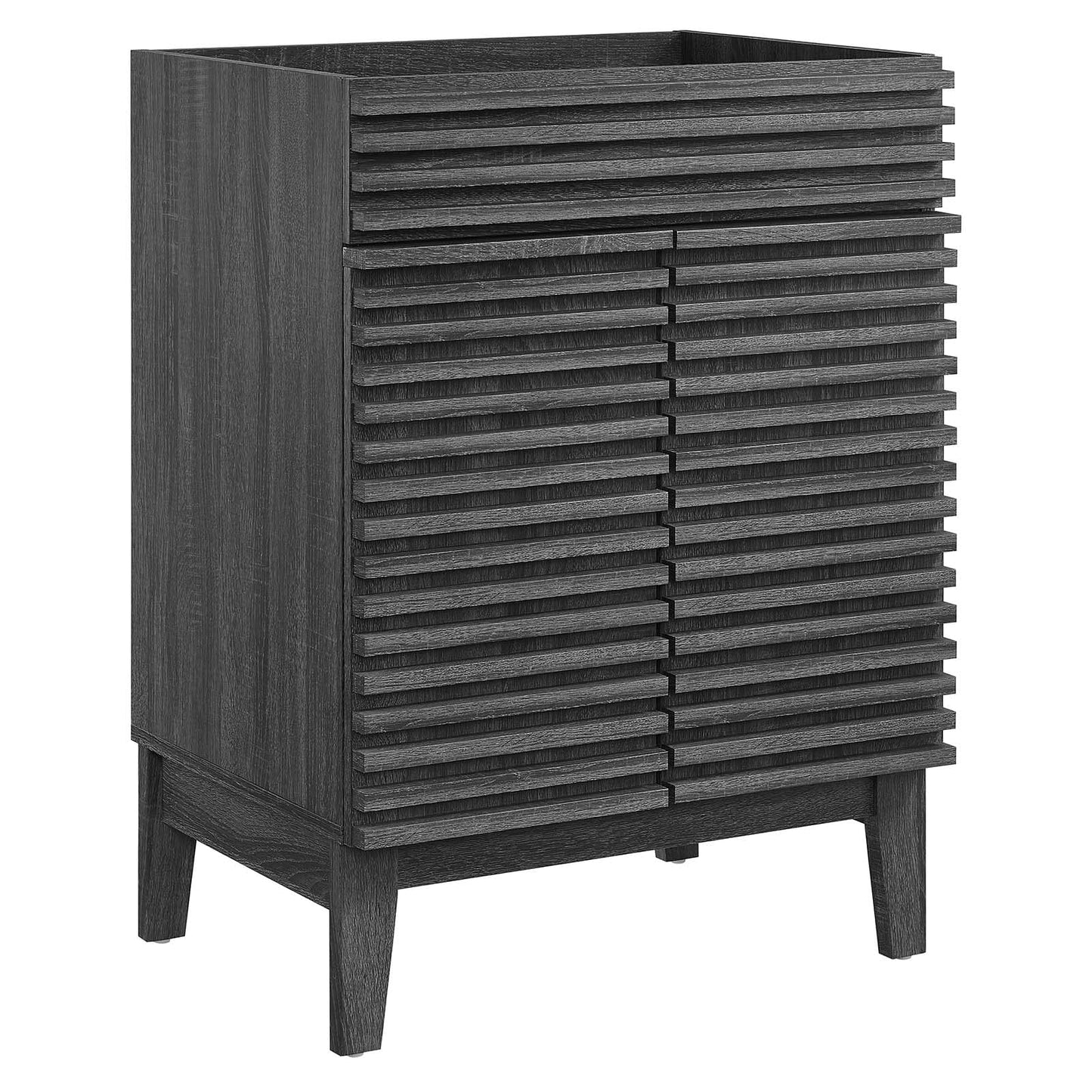 Modway Render 48" Double Sink Bathroom Vanity Cabinet in Walnut White