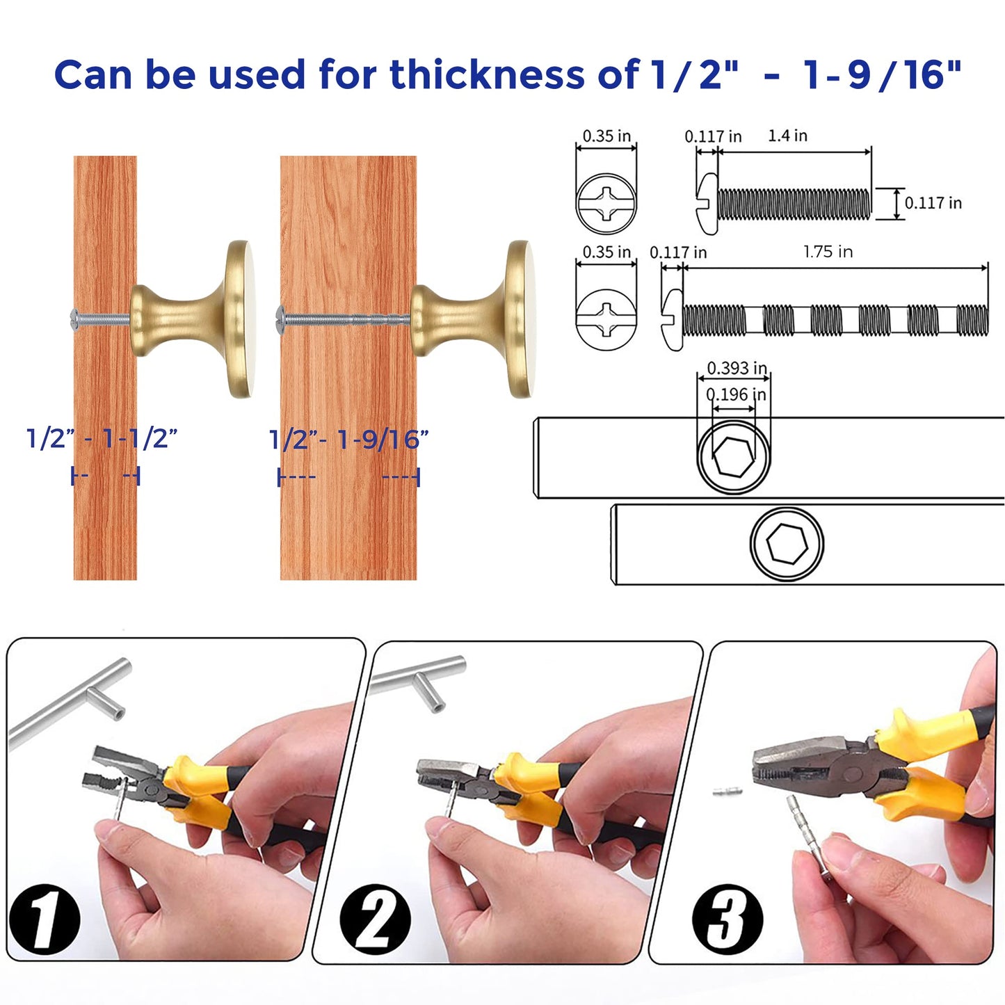 Ravinte 30 Pack Solid Knobs Kitchen Cabinet Knobs Round Knobs Dresser Drawer Knobs Gold Cabinet Hardware Round Cabinet Door Knobs Drawer Knobs Brushed Brass Drawer Pulls