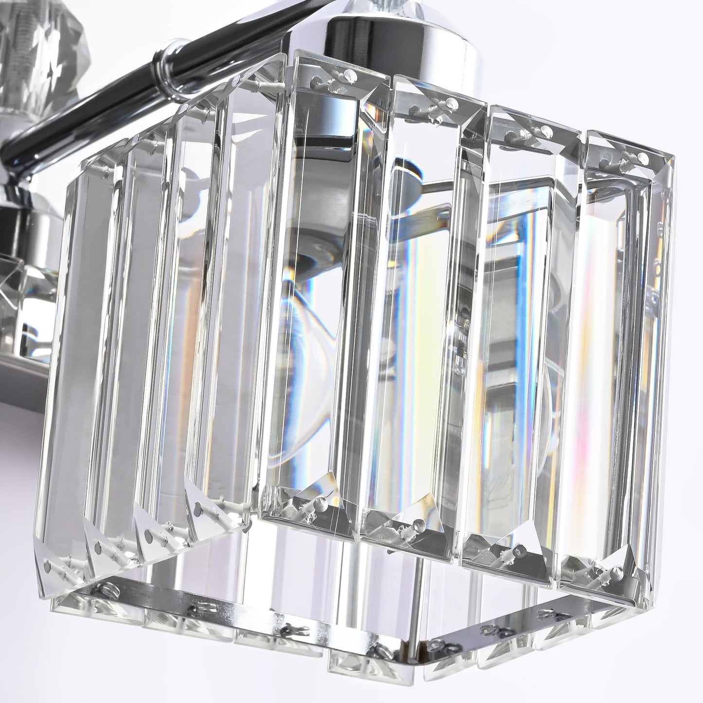 PRESDE Black Gold Crystal Bathroom Vanity Lights Fixtures Over Mirror Modern 3 Light Bath Wall Lighting