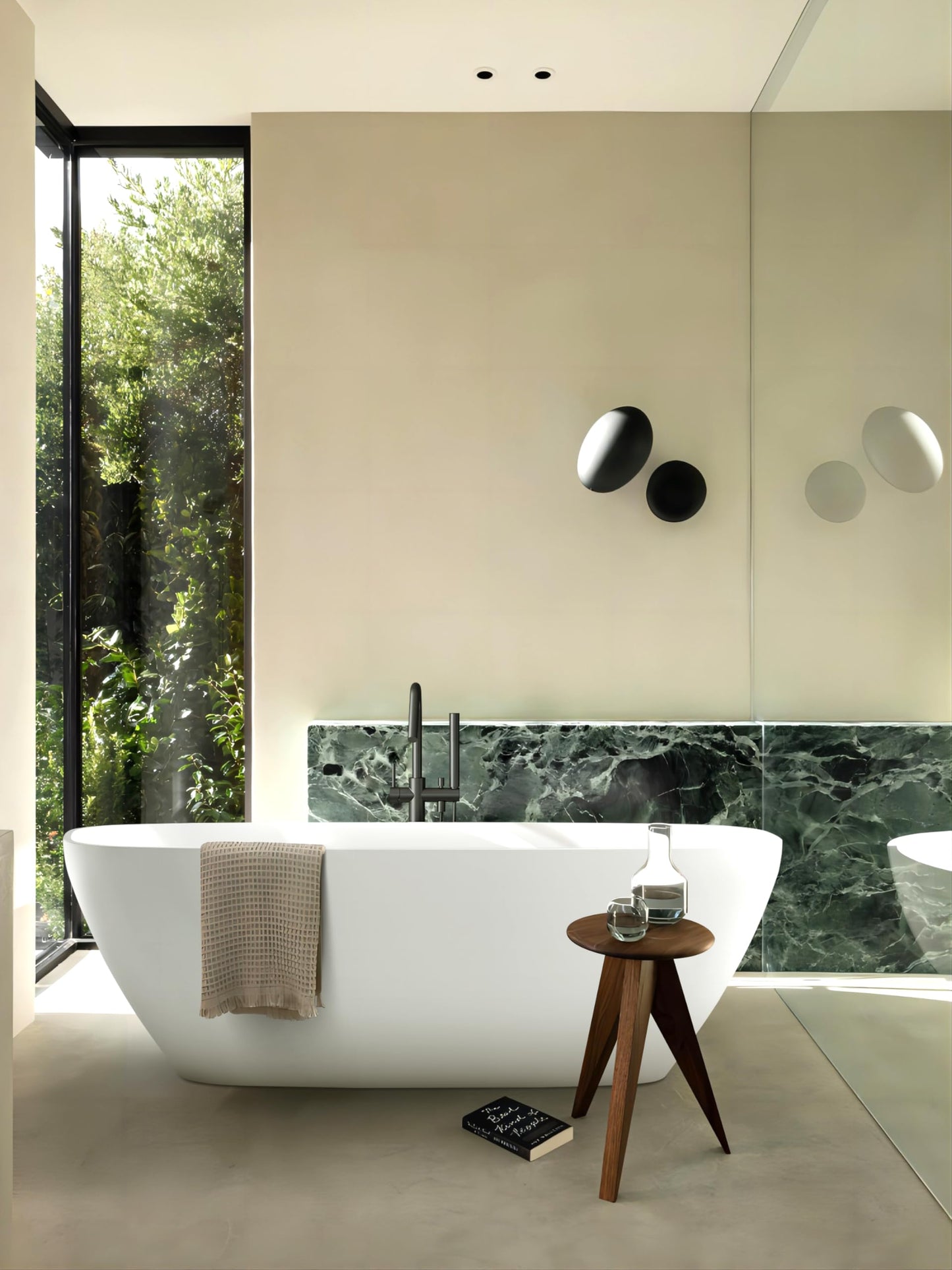 51'' Japanese Soaking Tub Freestanding Bathtub Resin Stone Bathtubs Deep soaking Tub with Overflow and Pop-up Drain - White